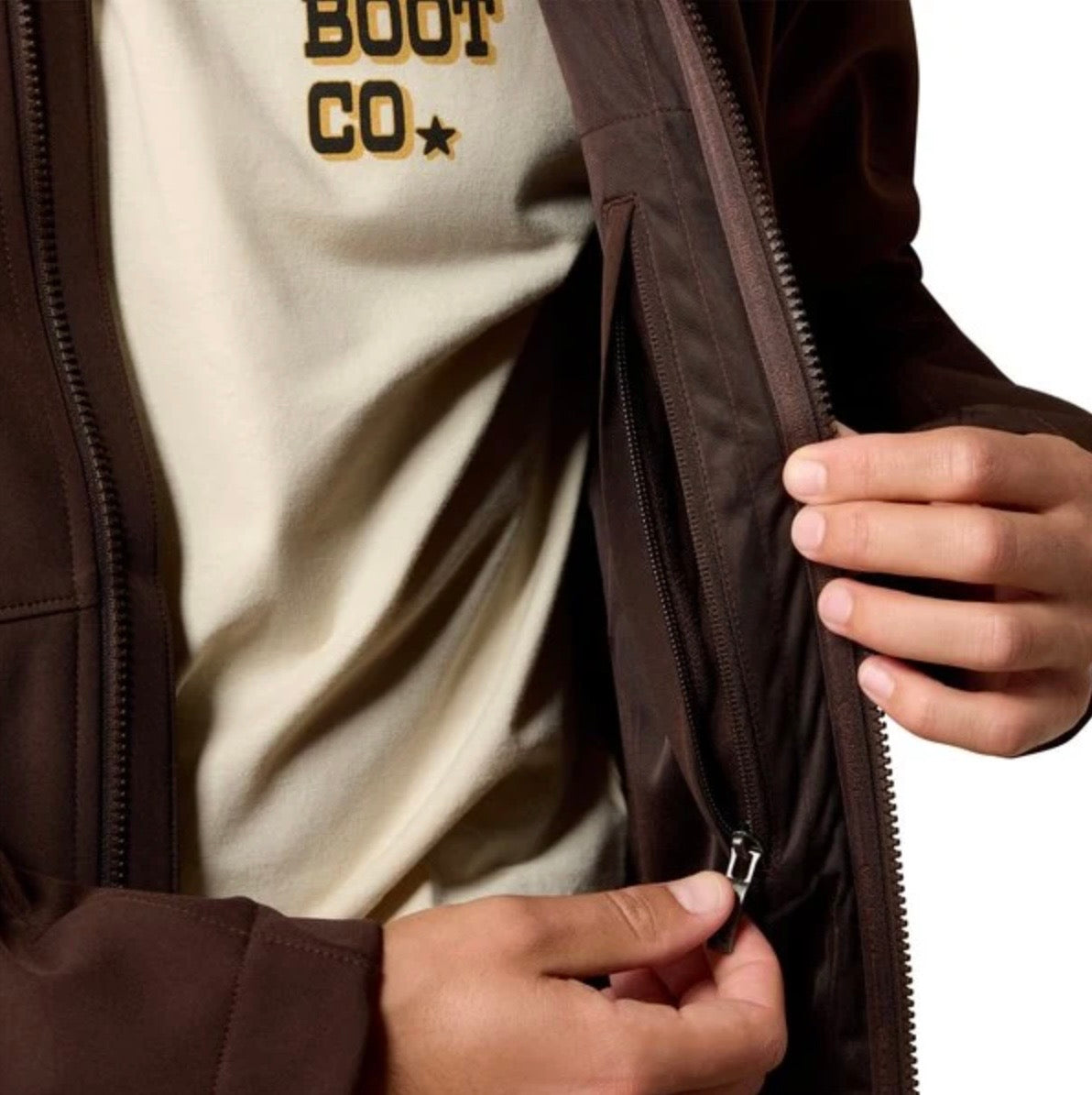 ARIAT MAN CHEST LOGO SOFTSHELL JKT MOLE