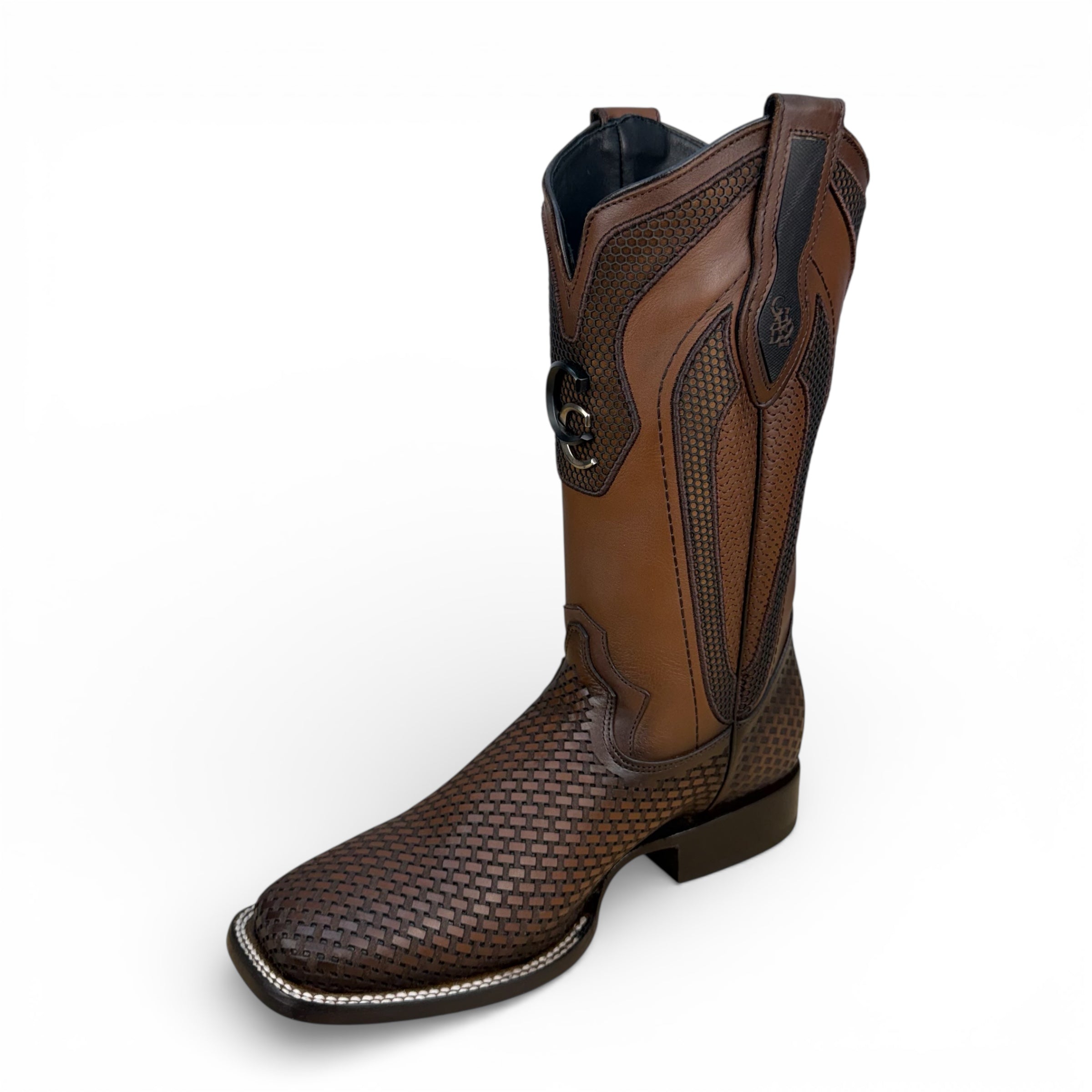 Cuadra CU984 MN Honey Embroidery & Laser Square Toe