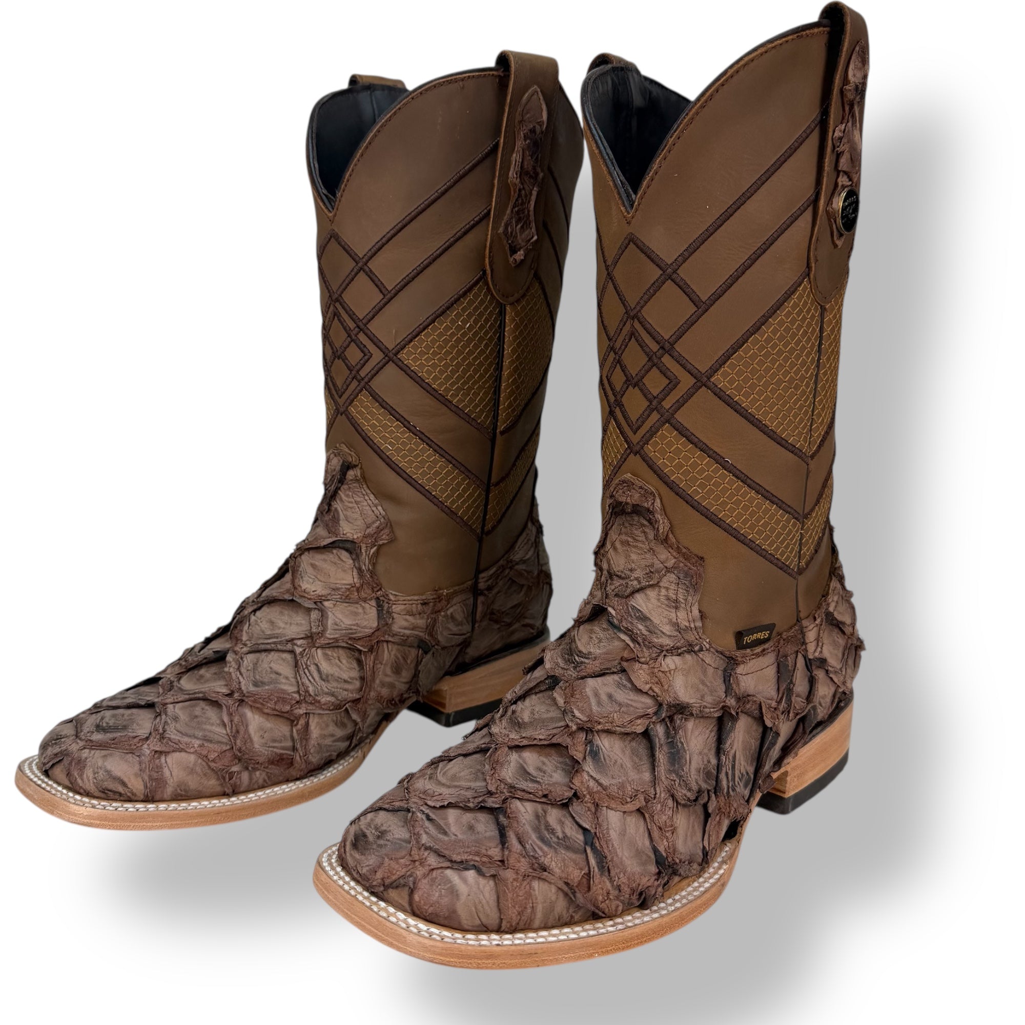Pirarucu Mustang Square Toe Cowboy Boot