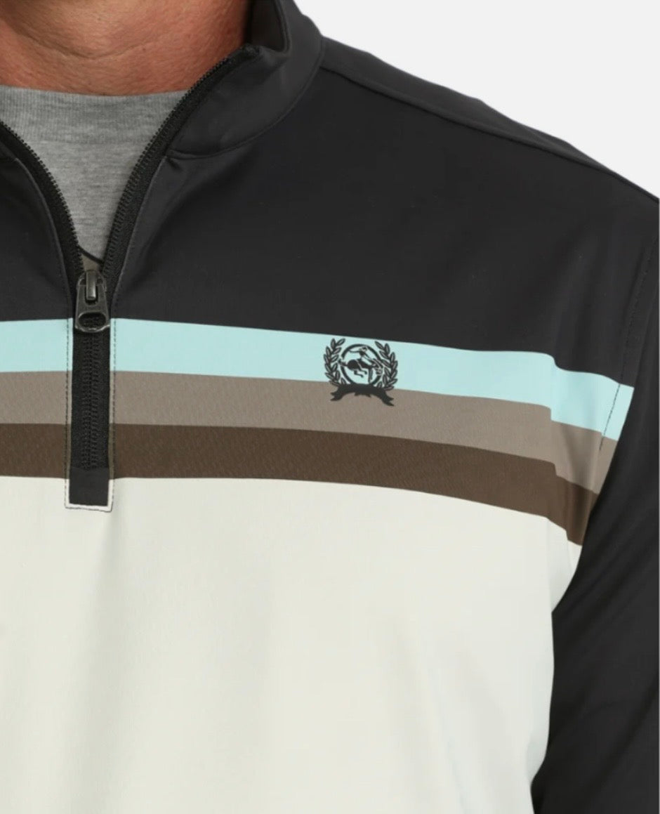 Cinch Men's Multi Stripe Quarter Zip Pullover MTK1884001