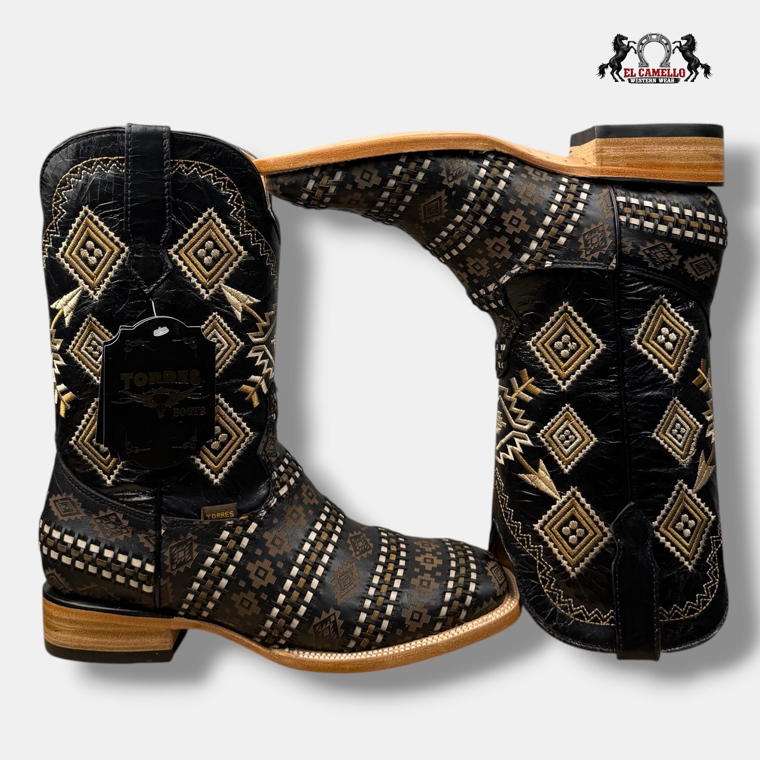 Petatillo  Azteca Negro Torres Boots