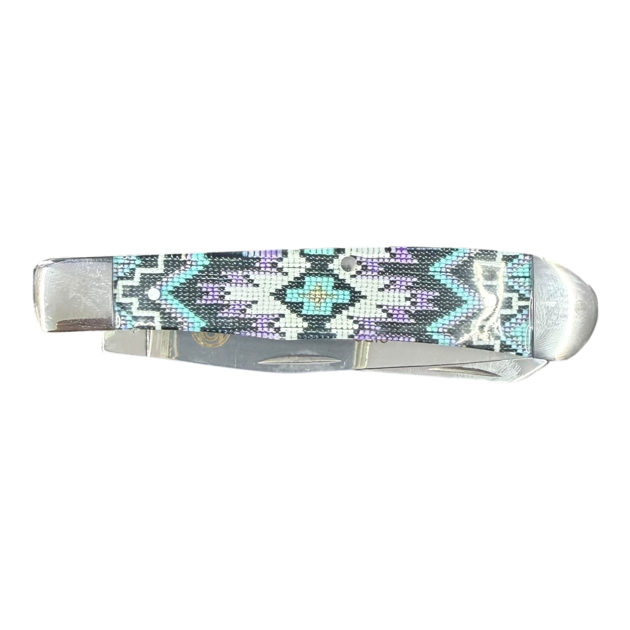 Circle SH Cutlery AP107 Southwestern Inlay Folding Pocket Knife