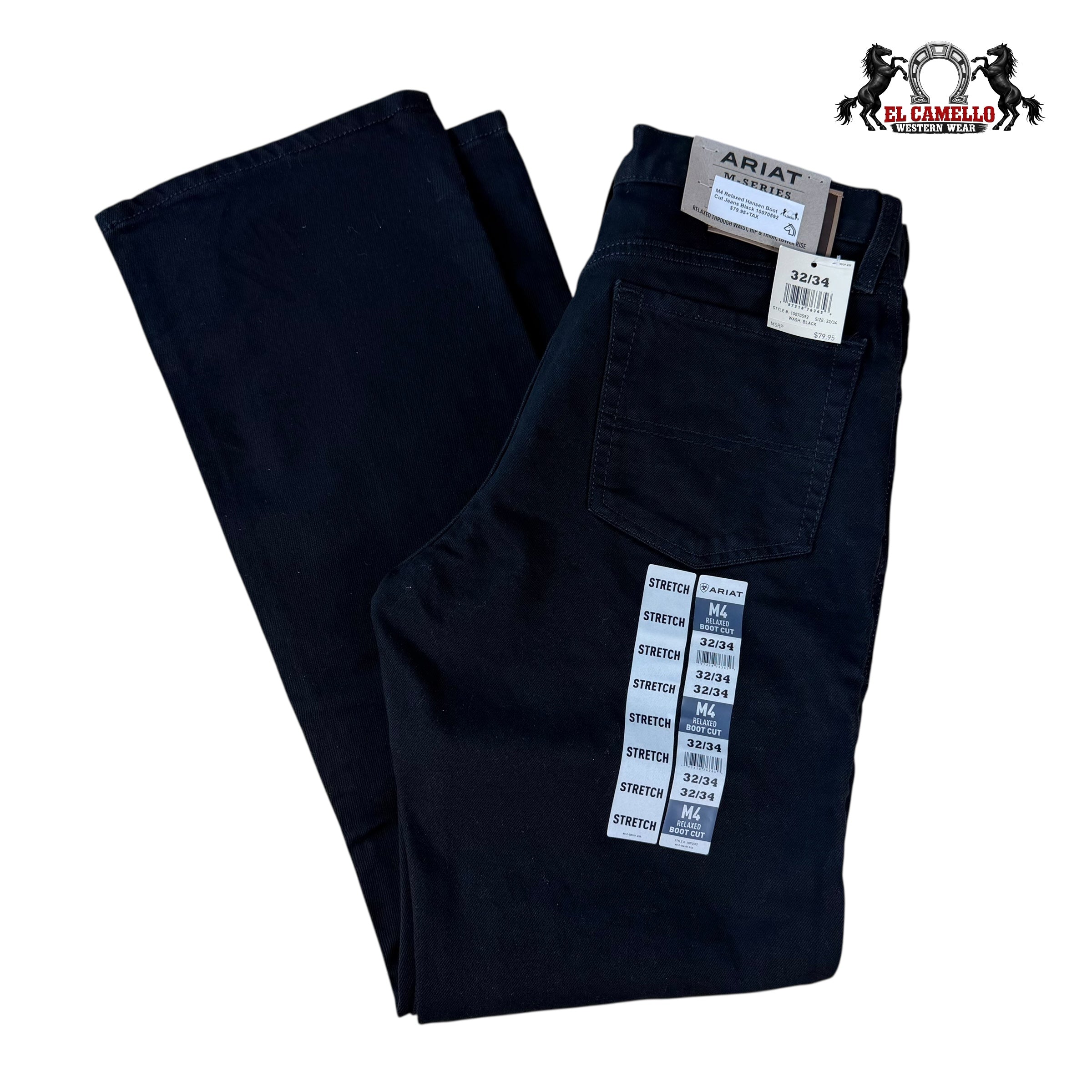 M4 Relaxed Hansen Boot Cut Jeans Black 10070592