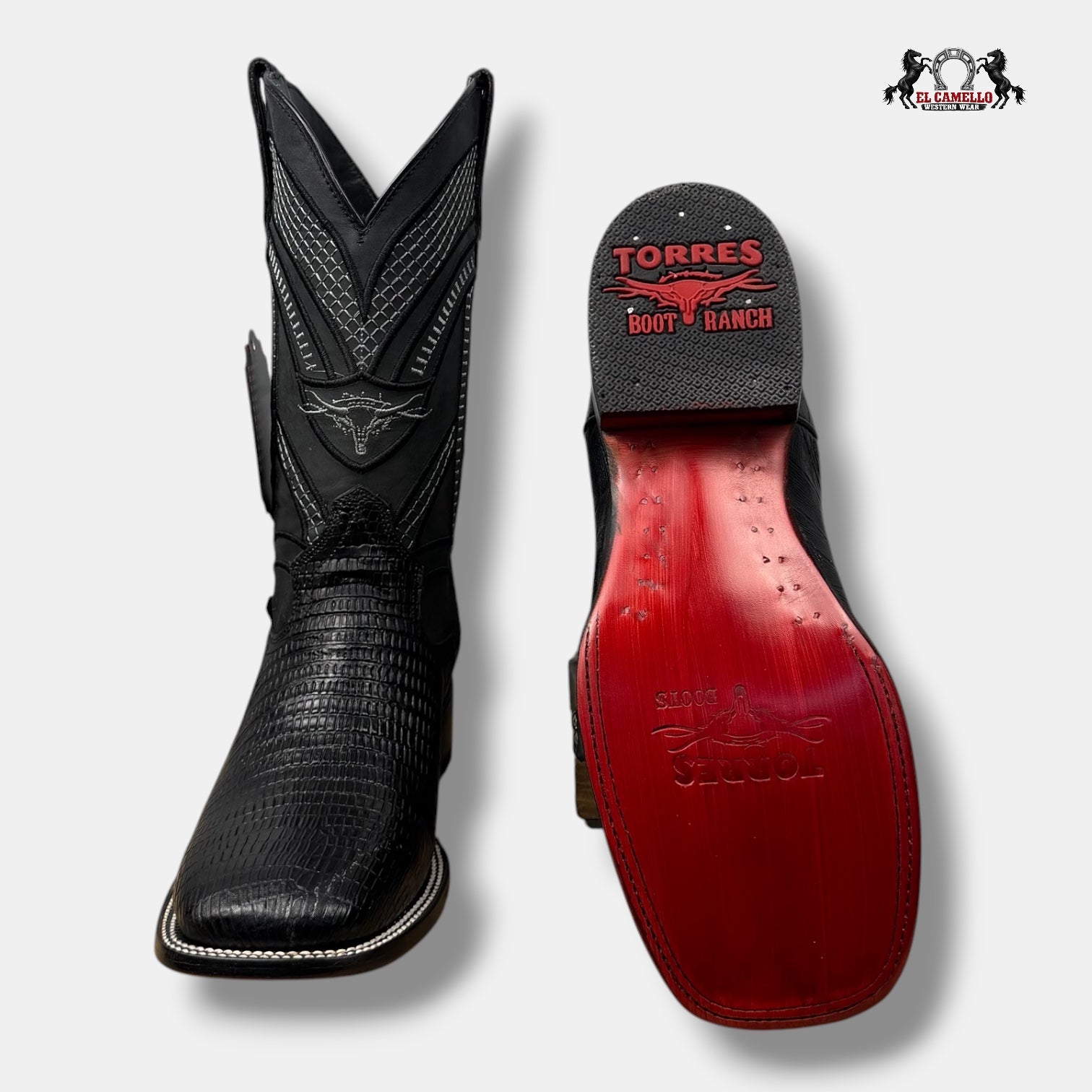 Lizard Negro -Negro  Torres Boots