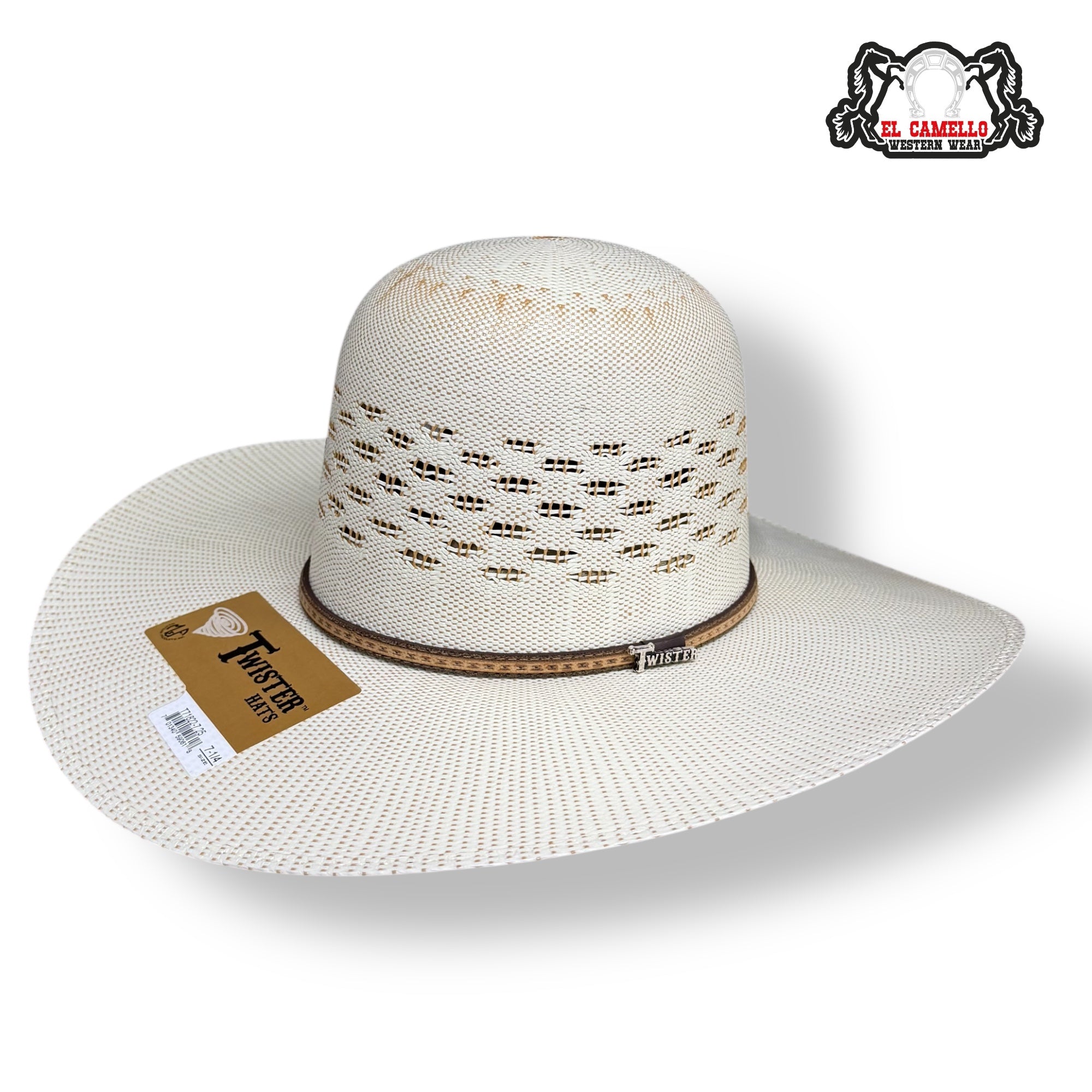 Bangora Open Crown Straw Hat – Natural, 4 1/2” Brim T71822
