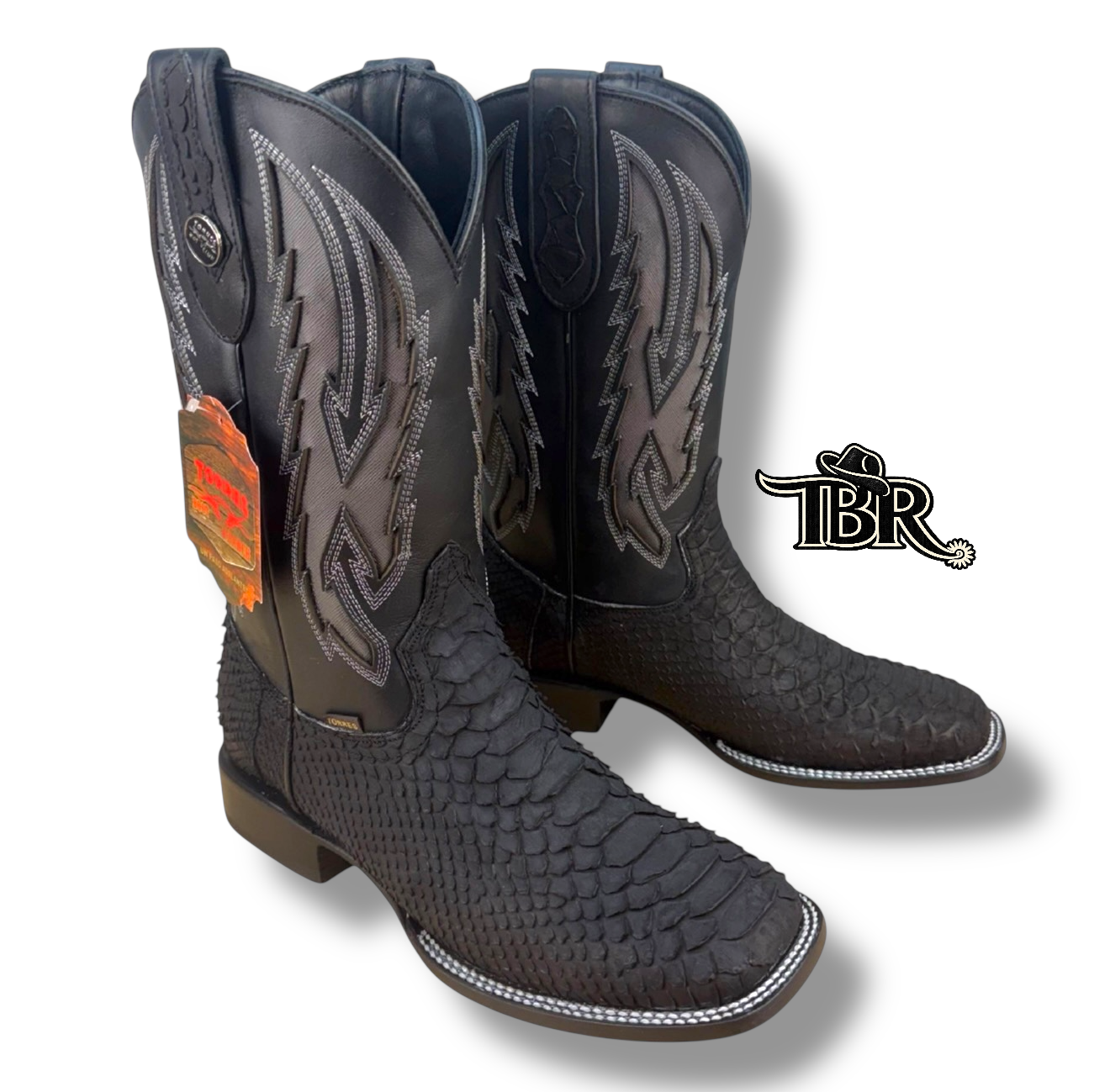 TBR Negro Mate – Rancher Square Toe Boot TBRM7030