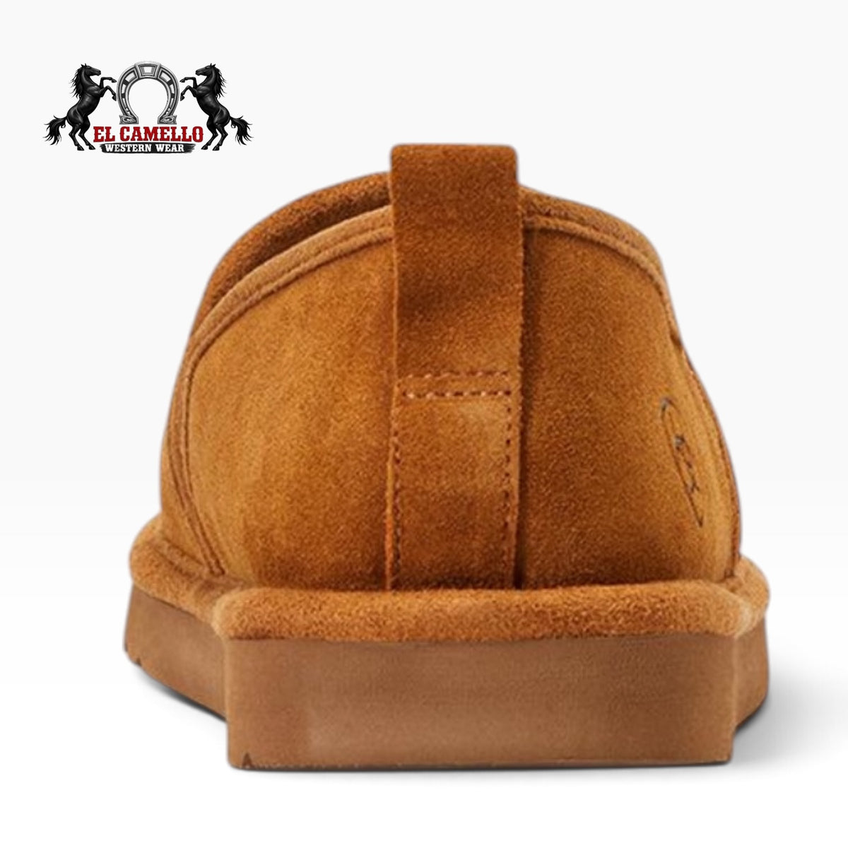 Ariat Men’s Lasso Suede Square Toe Slippers – Chestnut 2838-200