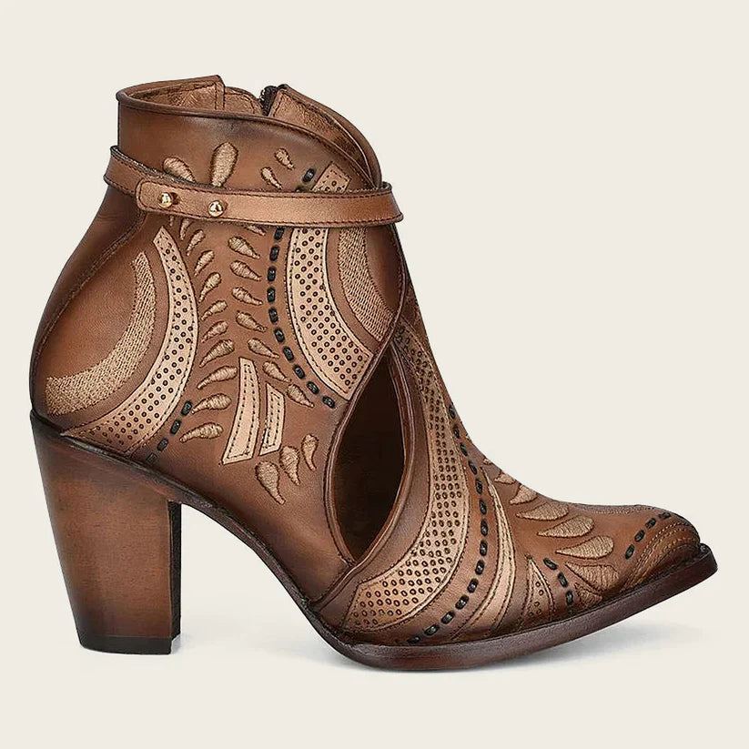 Cuadra Women's Embroided Maple Leather Bootie CU642