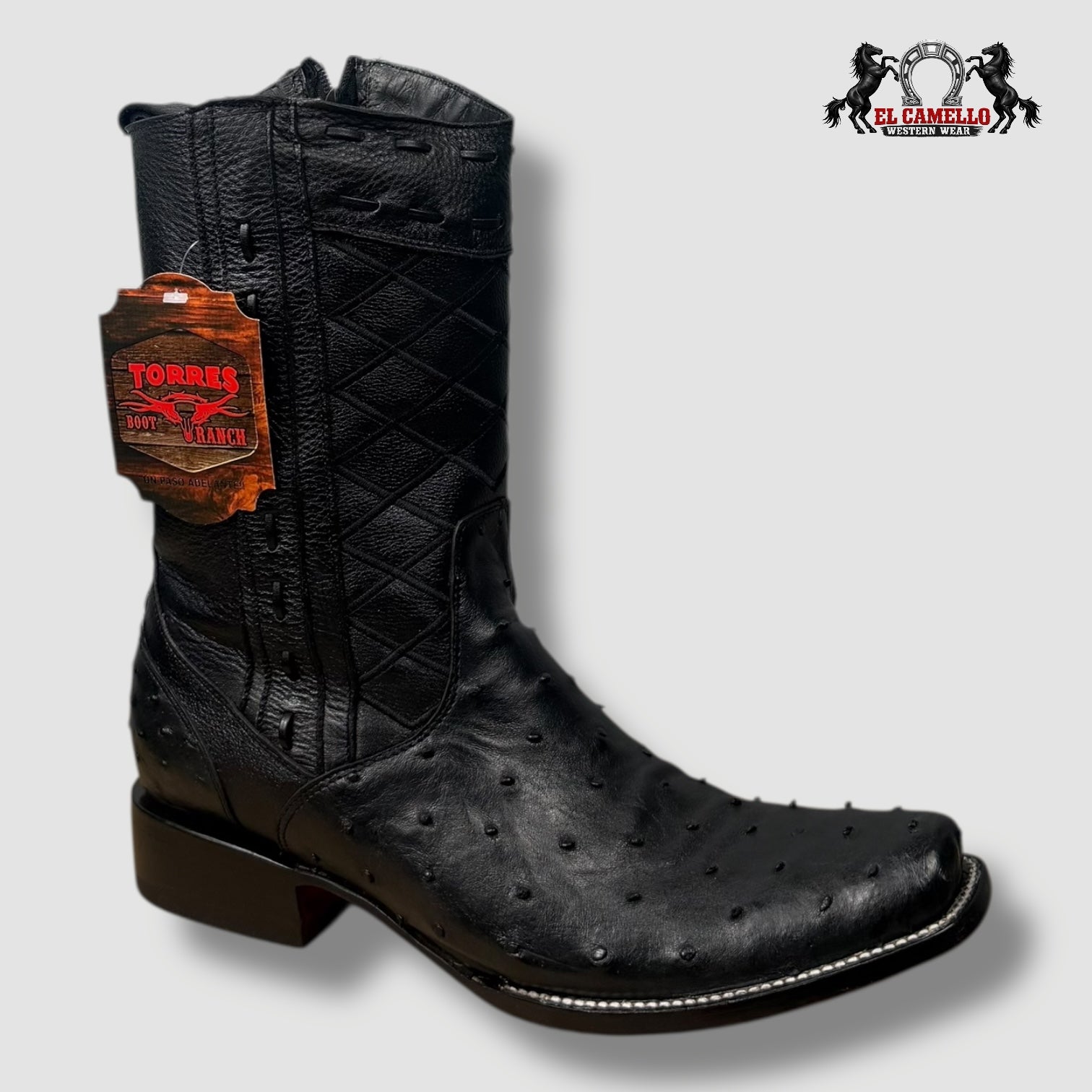 Avestruz Dubay Negro Torres Boots TBRCC138