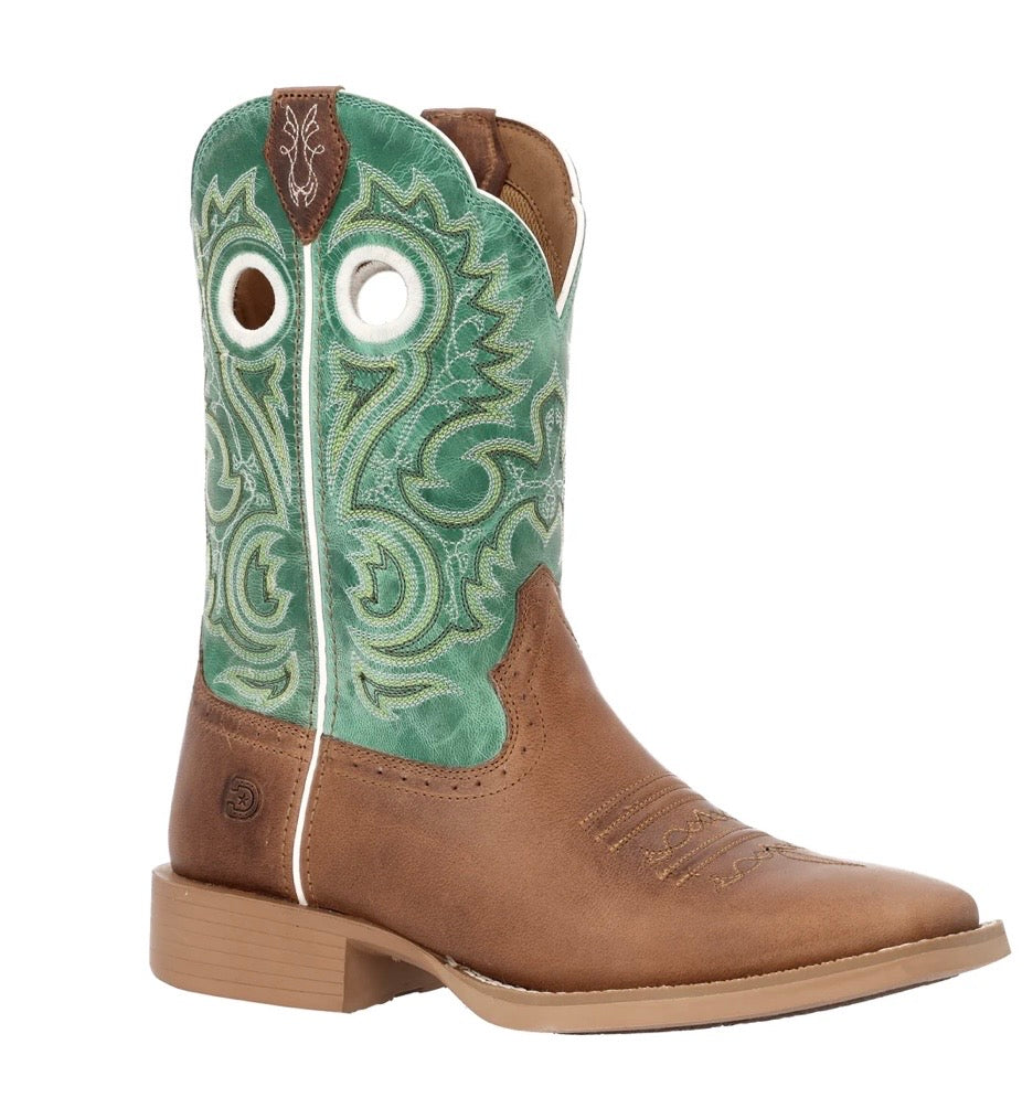 DRD0515 Durango Women's Shyloh Wide Square Toe Boot - Mocha Brown / Jade