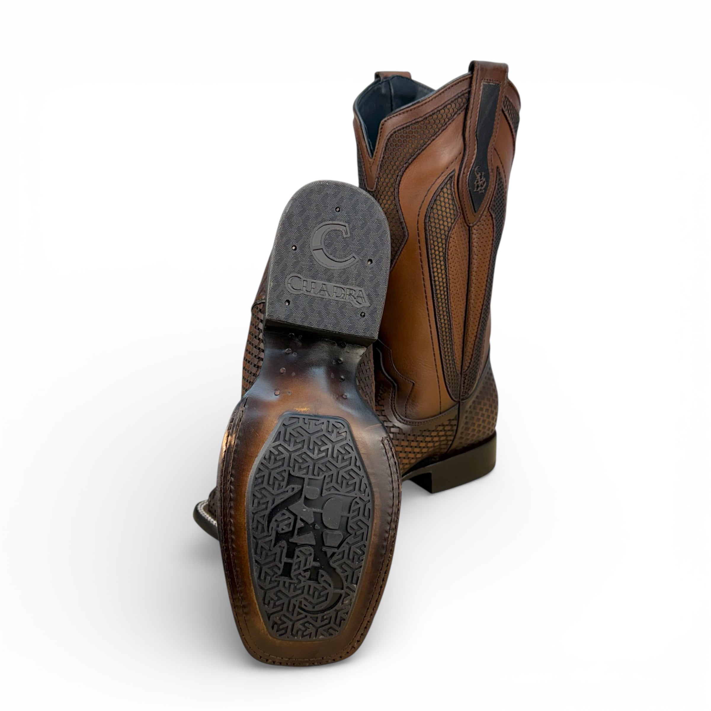 Cuadra CU984 MN Honey Embroidery & Laser Square Toe