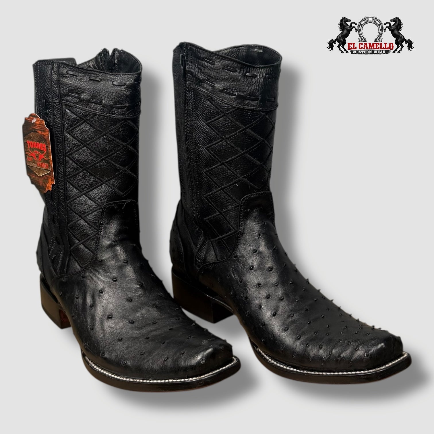Avestruz Dubay Negro Torres Boots TBRCC138