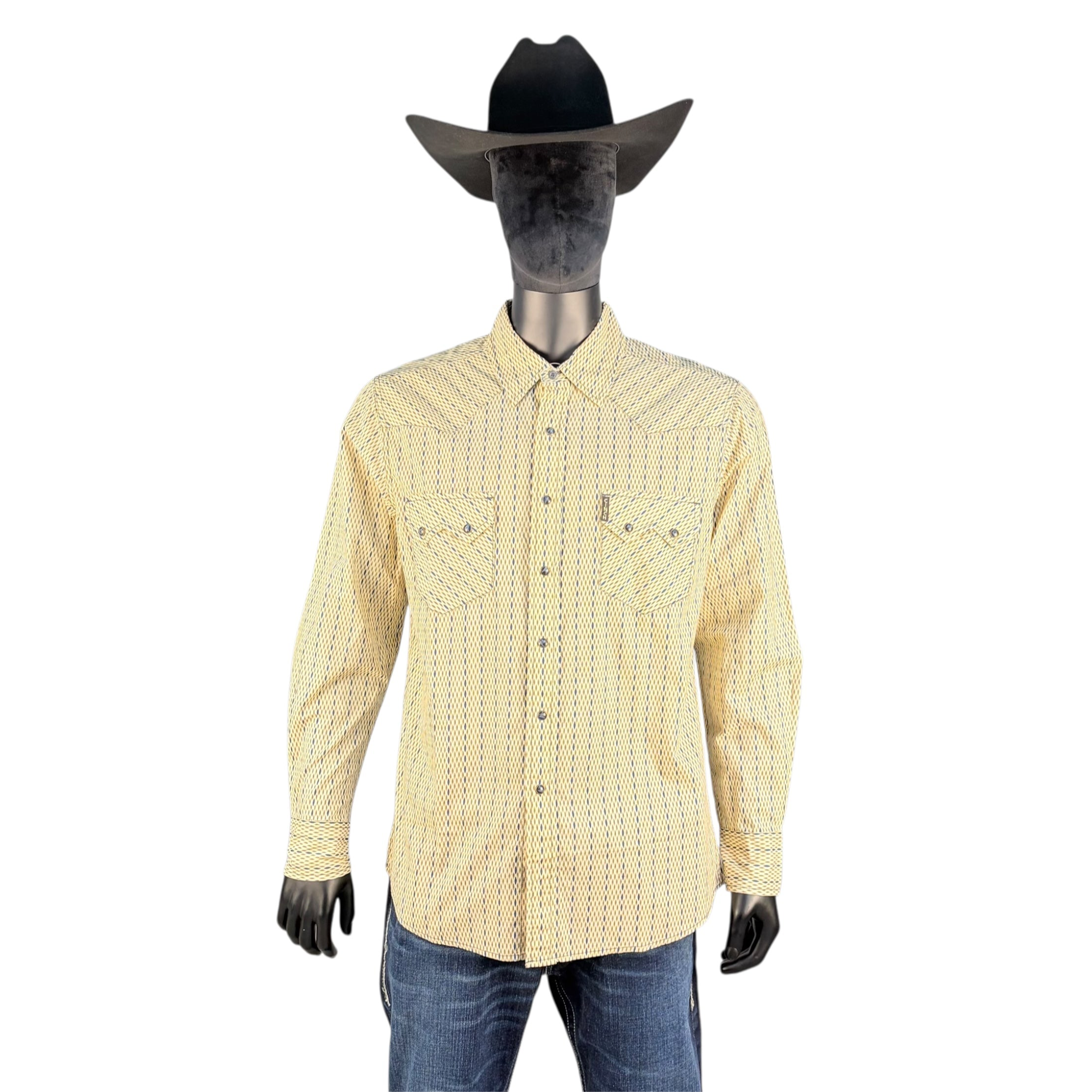 Men’s Classic Cinch Micro Print Long Sleeve Western Shirt