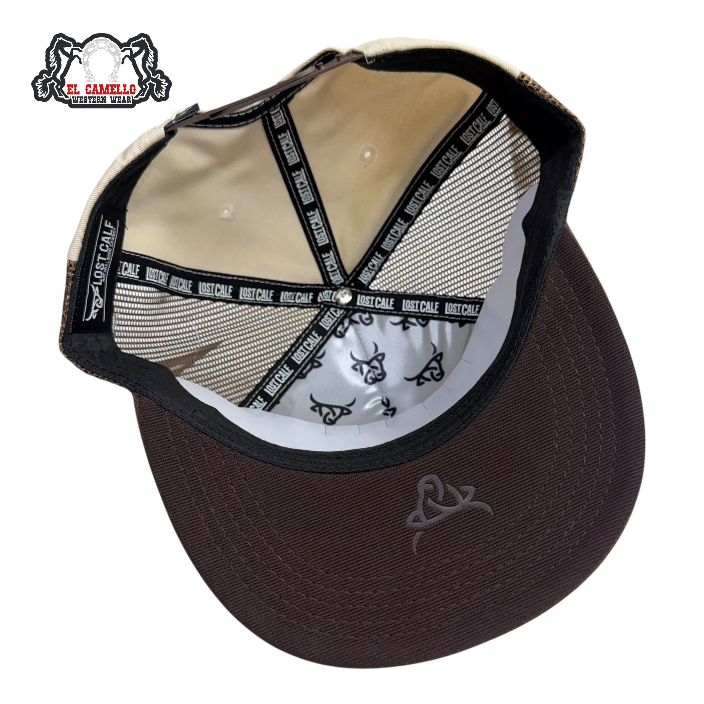 Lost Calf Tan & Brown Bull Mesh Cap LC1015
