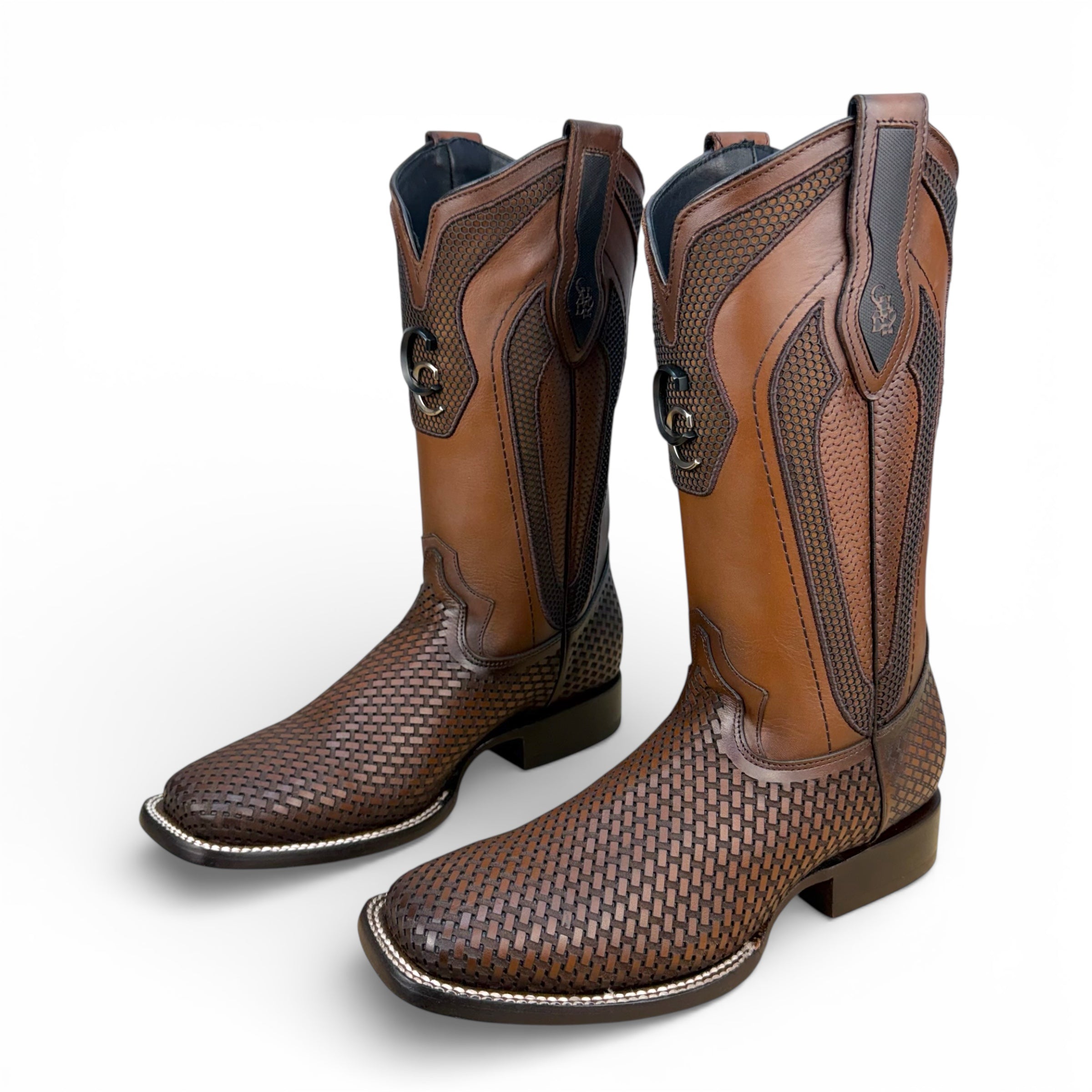 Cuadra CU984 MN Honey Embroidery & Laser Square Toe