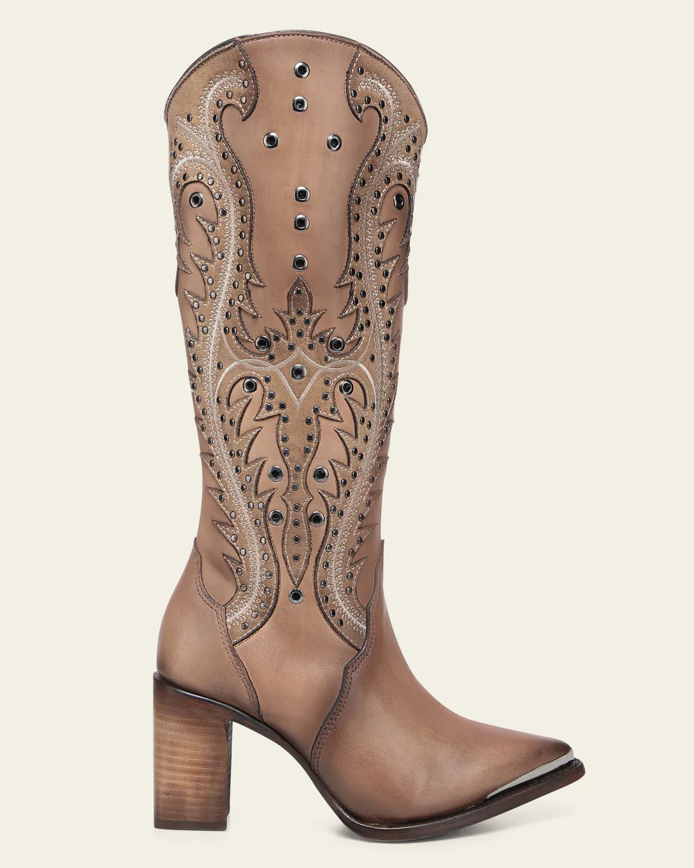 Tall western style Brown boot CU763