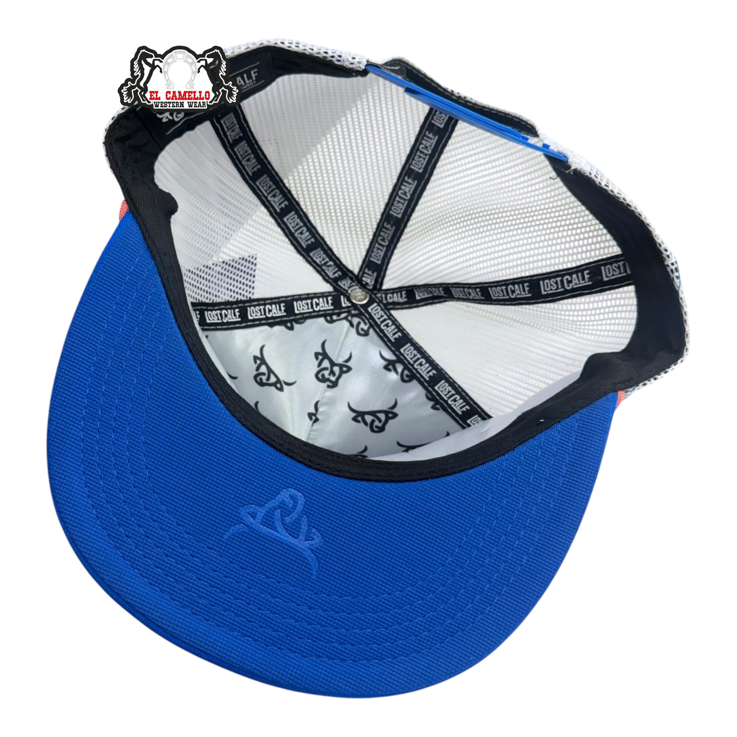 Lost Calf Gradient Bull Rope Mesh Cap – White & Blue LC1011