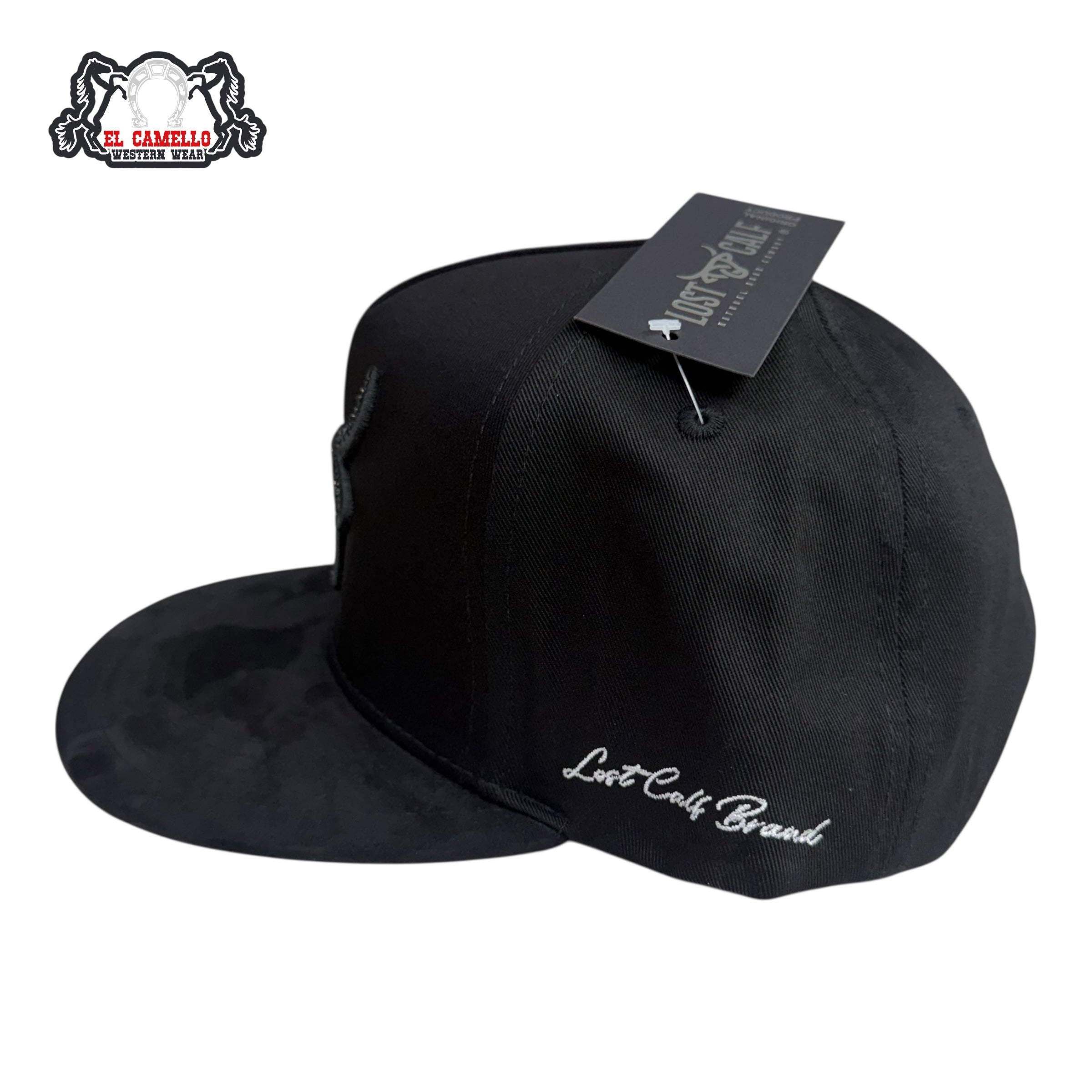 Lost Calf Black Rhinestone Bull Cap LC1020