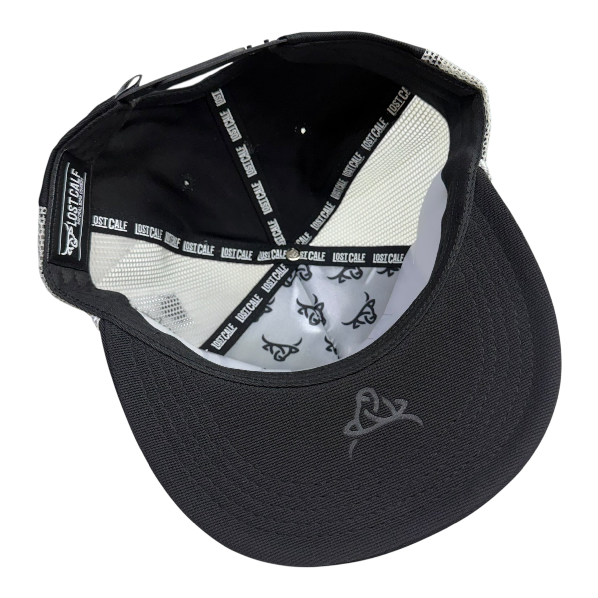 Lost Calf Black & Grey Bull Rope Mesh Cap LC1014