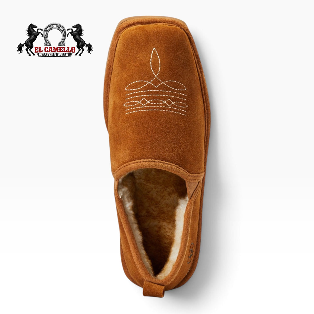 Ariat Men’s Lasso Suede Square Toe Slippers – Chestnut 2838-200