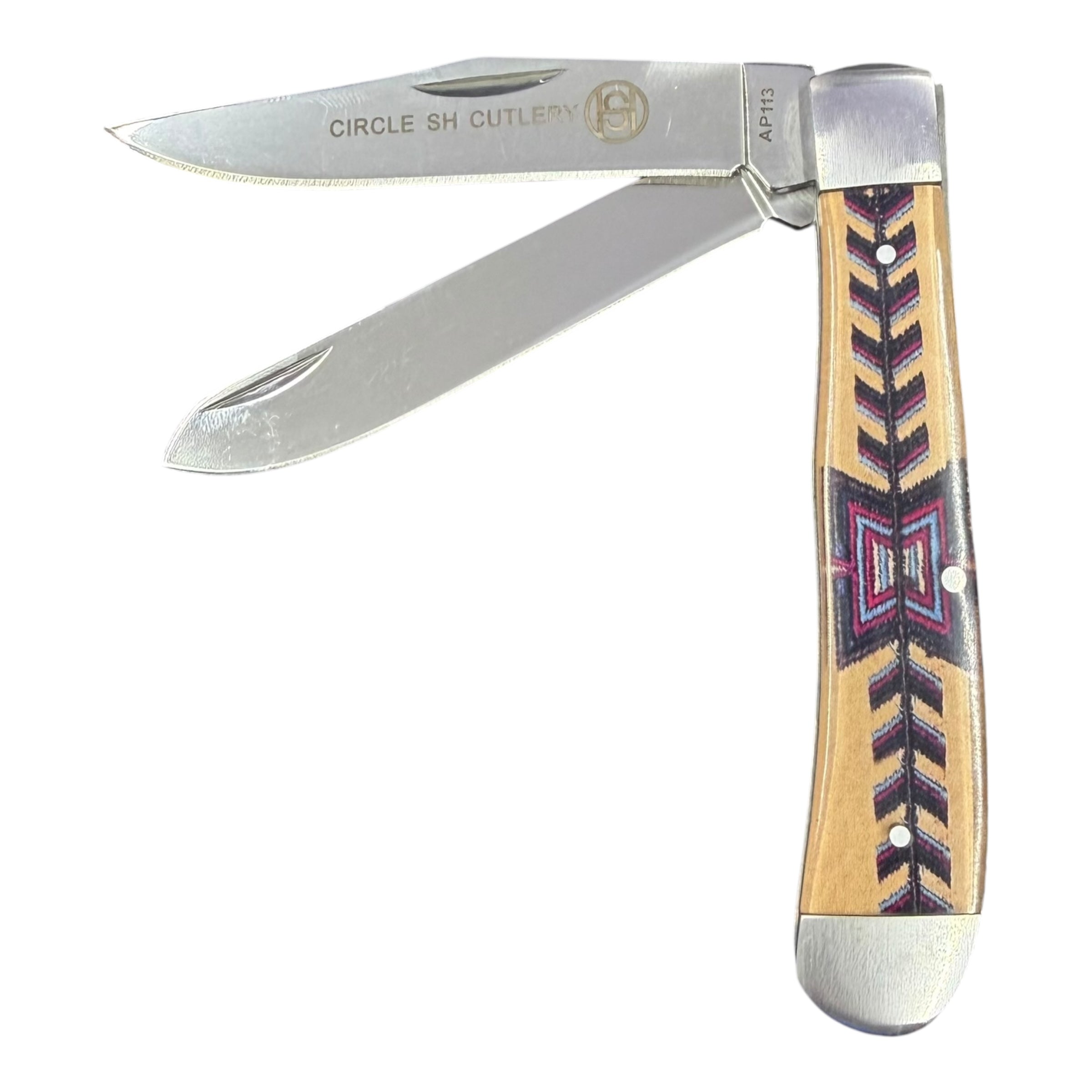 Circle SH Cutlery AP113 Southwestern Arrow Inlay Folding Pocket Knife