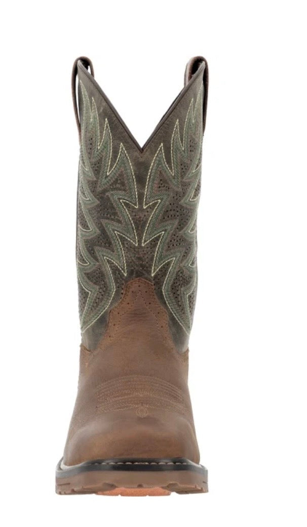 MEN'S DURANGO WORKHORSE COYOTE TAN SQUARE TOE WORK BOOT - DDB0563