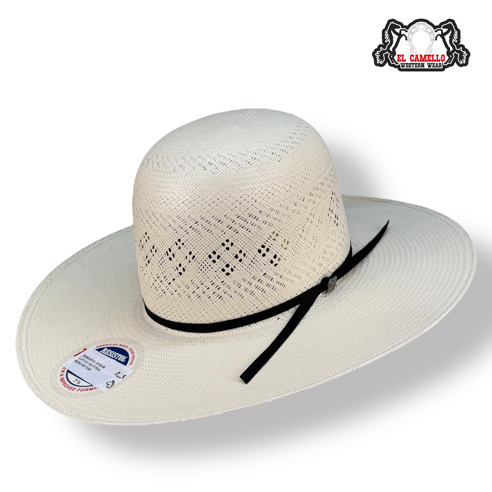 Resistol Latigo 81 Natural Straw Hat – 4 1/4” Brim (Oval Crown)