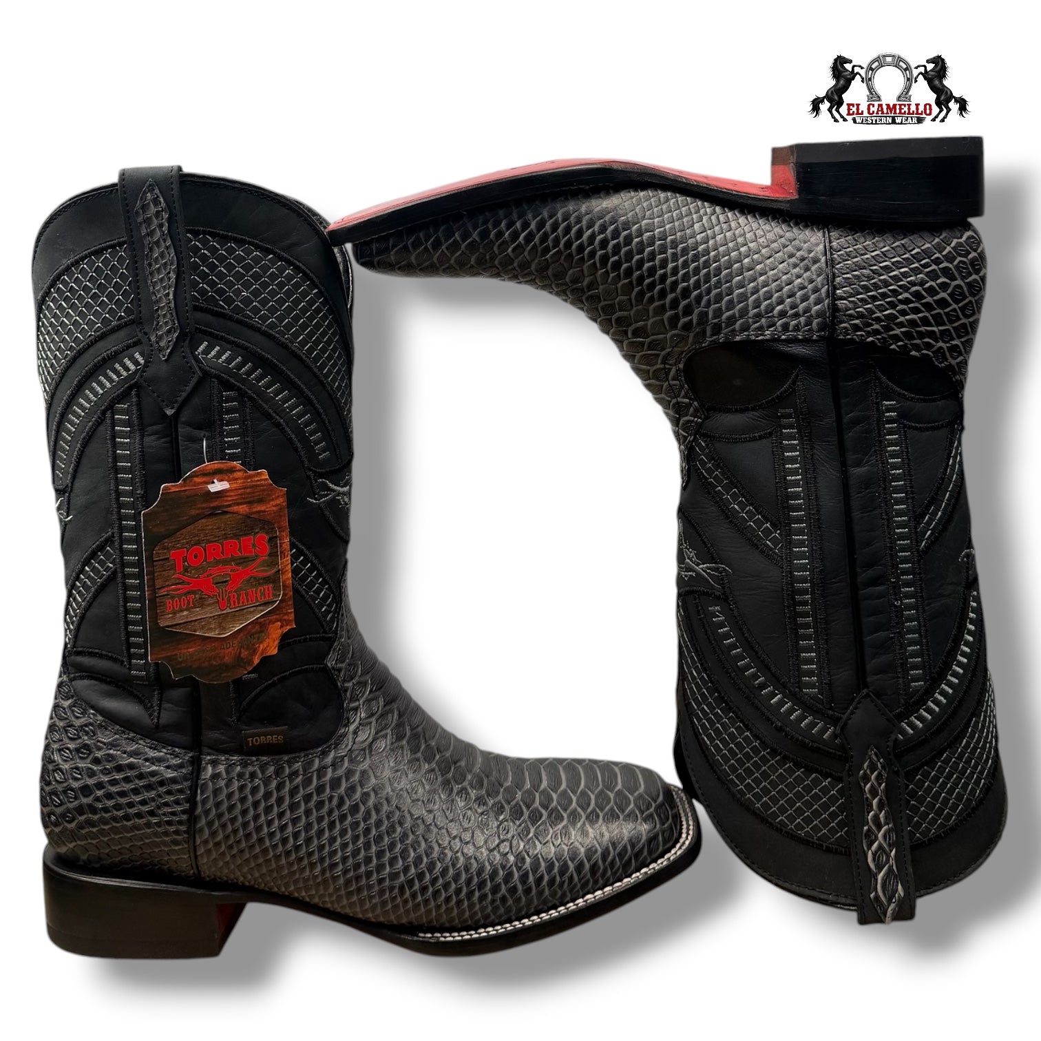 Python Bicolor Negro Torres Boots TBRCC179