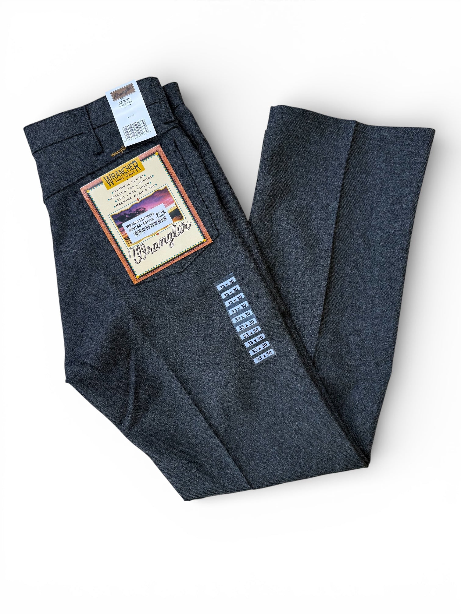 Wrangler Rancher Dress Charcoal Jeans – Regular Fit 00082