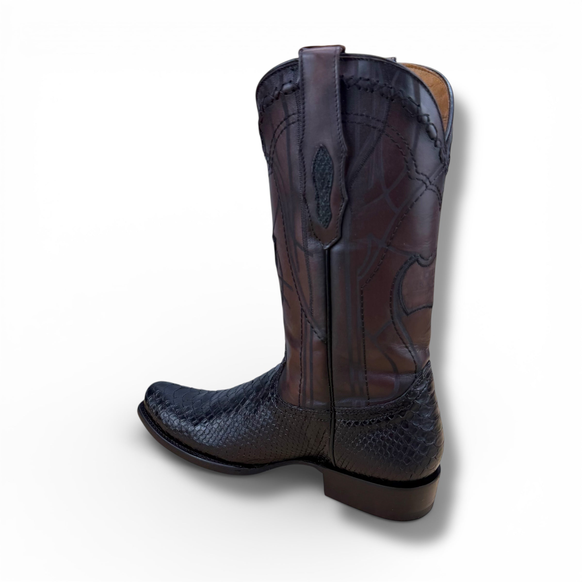 Cuadra CU607 Python Boot – Black Plunge