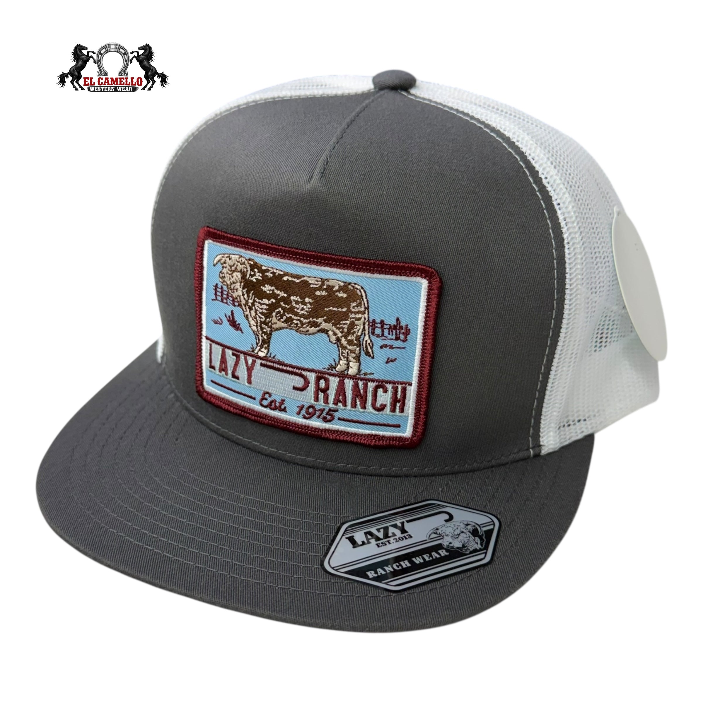 Lazy J Ranch “Lazy Ranch – Est. 1915” Charcoal & White Snapback