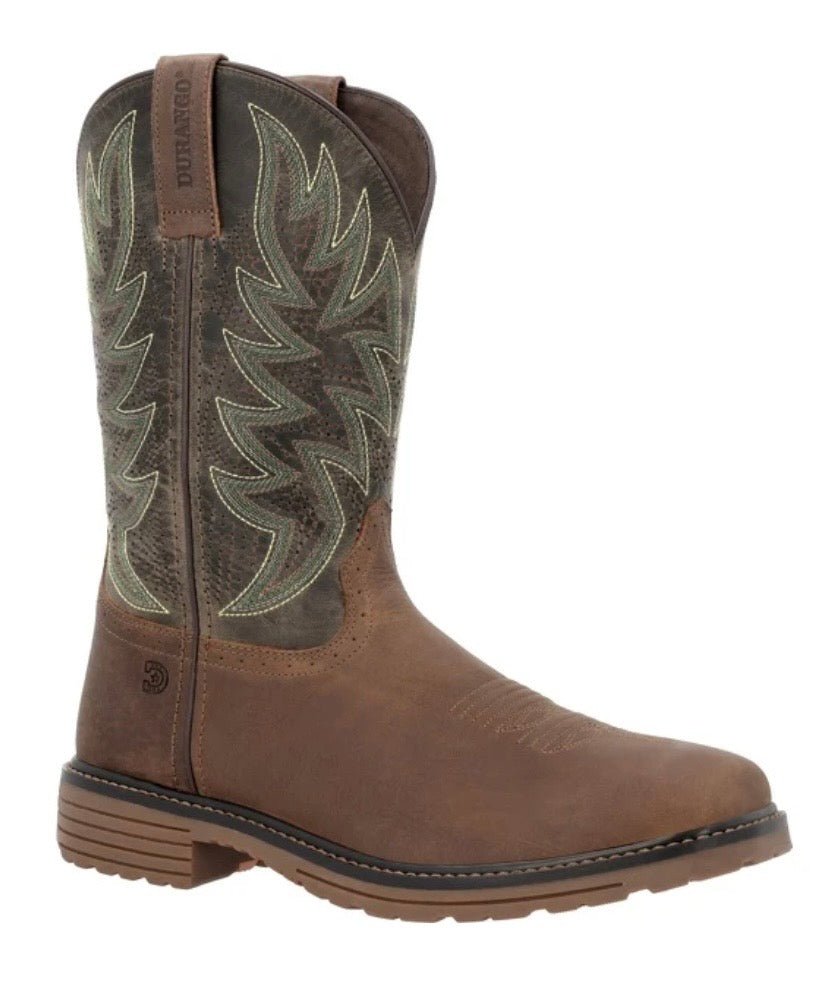 MEN'S DURANGO WORKHORSE COYOTE TAN SQUARE TOE WORK BOOT - DDB0563
