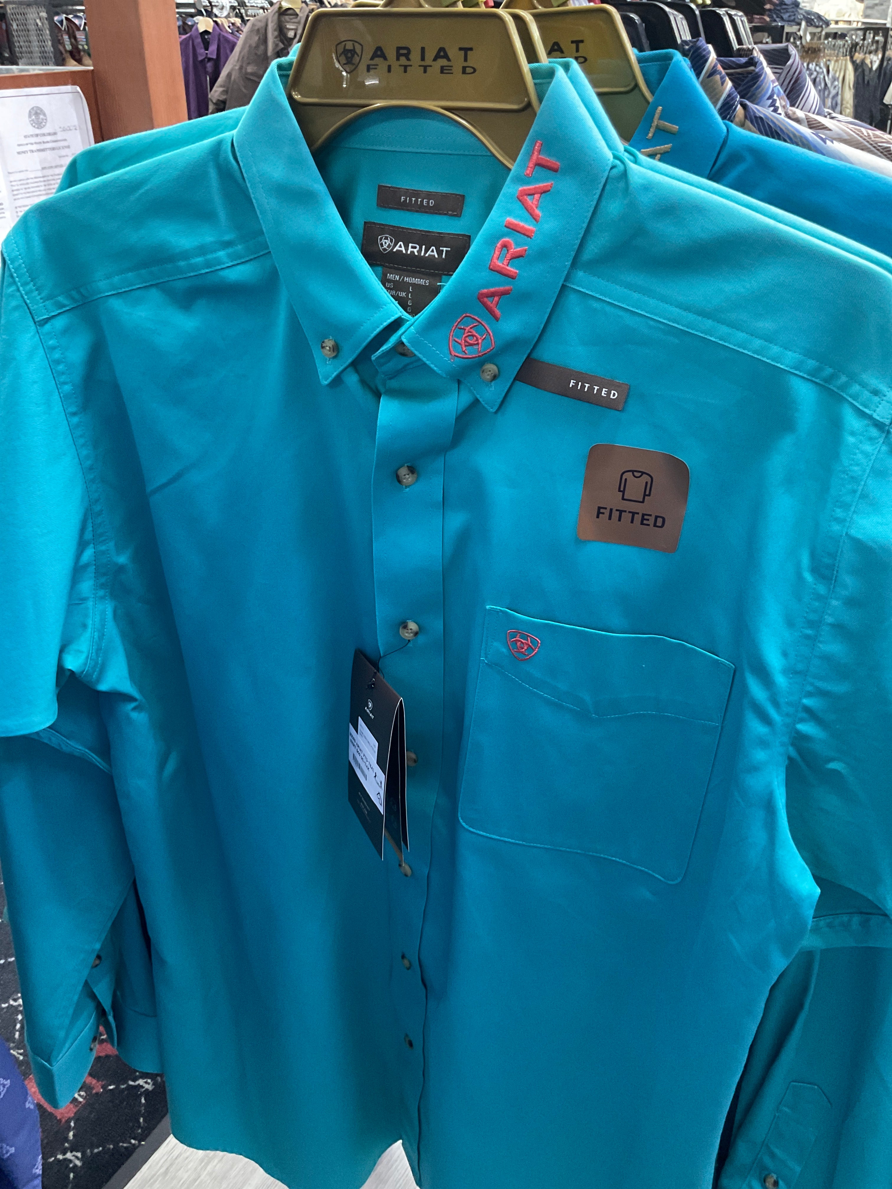 Men’s Ariat FTD Teal shrt