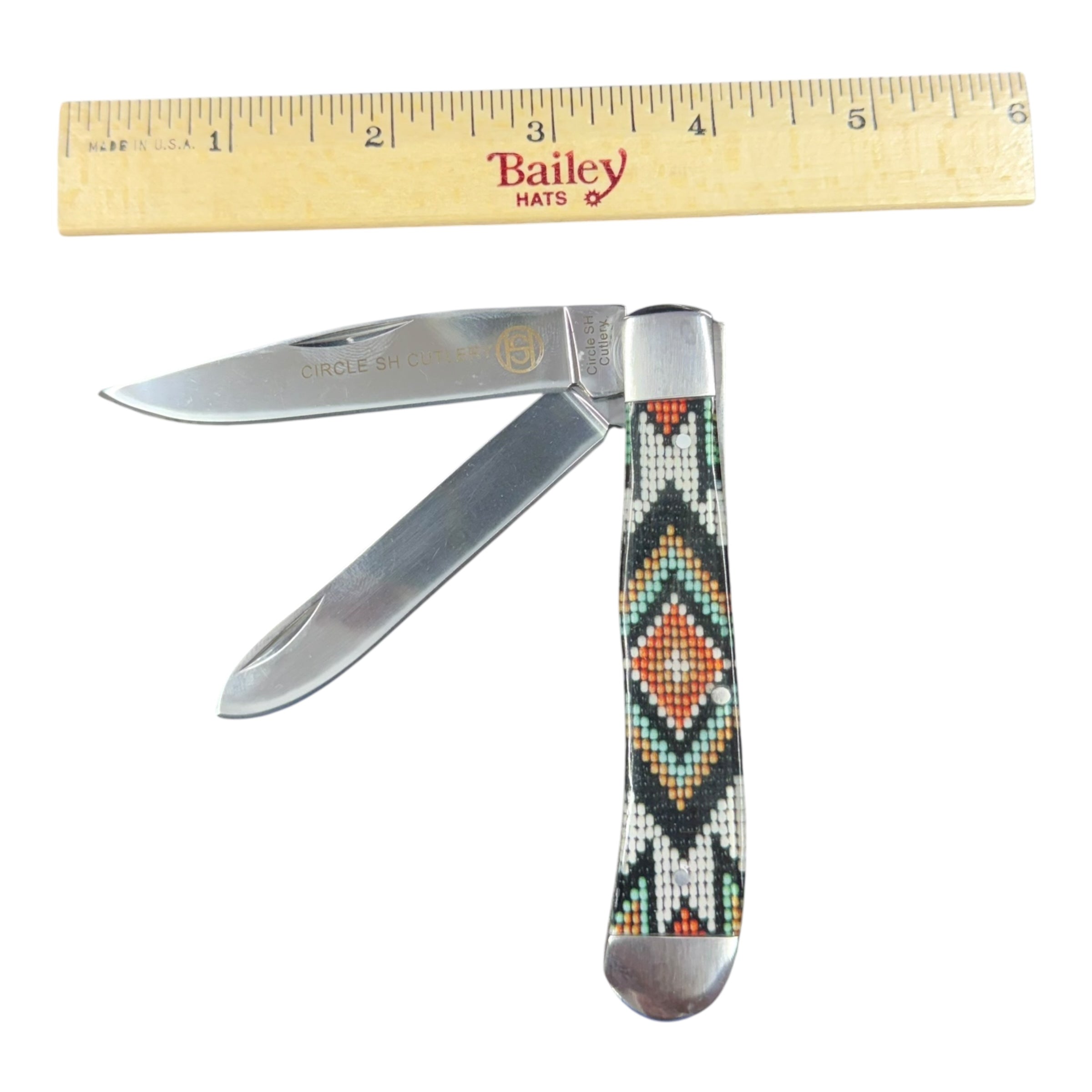 Circle SH Cutlery CSH-3024F Southwestern Inlay Folding Pocket Knife
