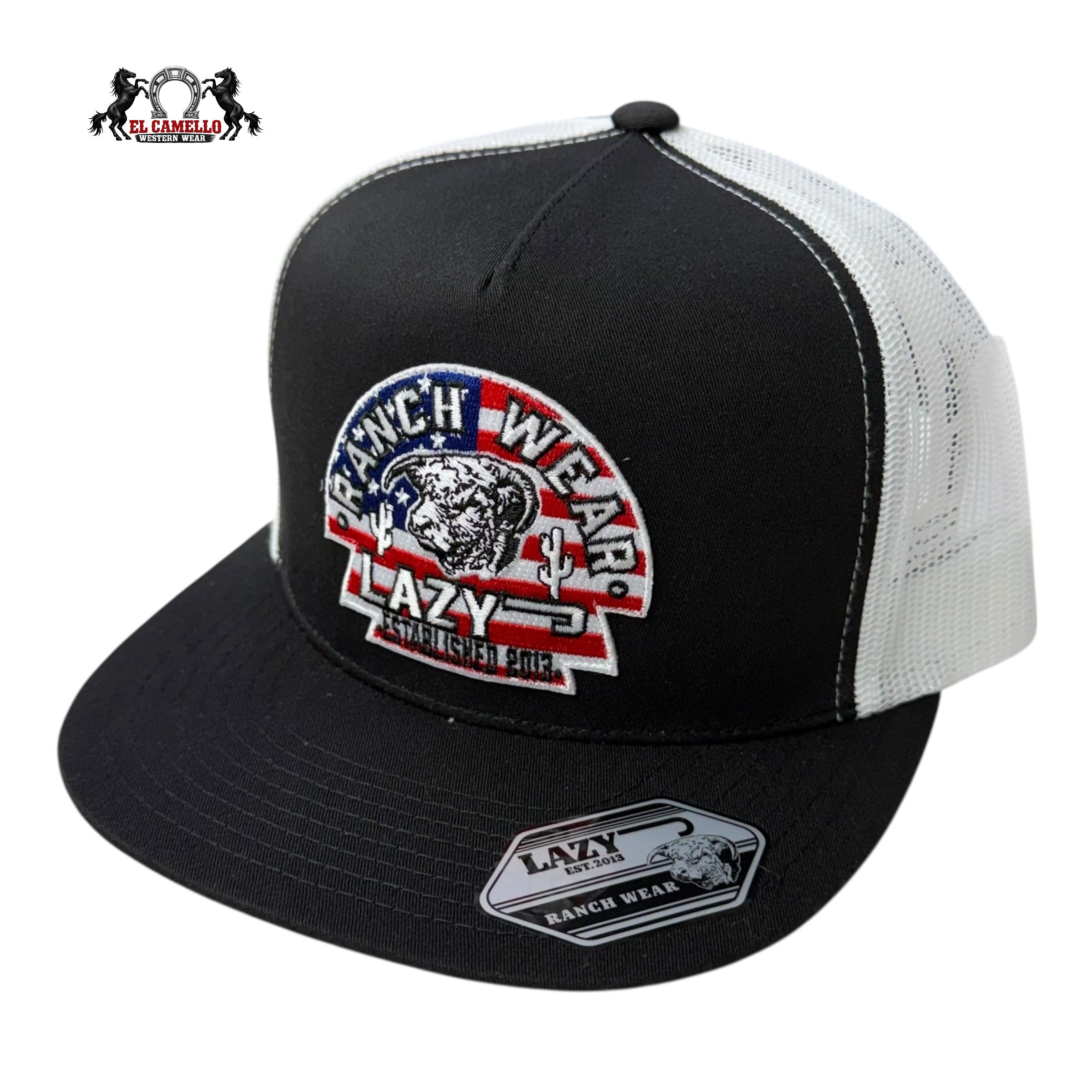 Lazy J Ranch Wear Ranch Wear Americana Snapback – Black / White
