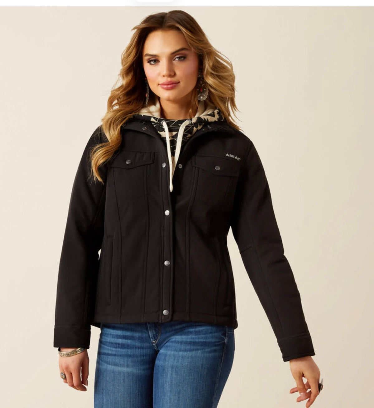 ARIAT WOMEN BERBER BLACK SOFTSHELL KJT