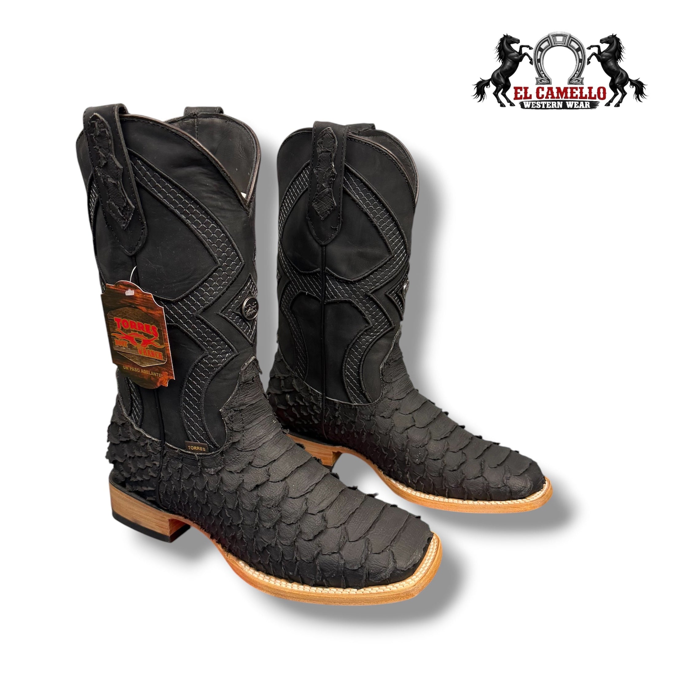 TTBM4370 – Men’s Matte Black Python Western Boots