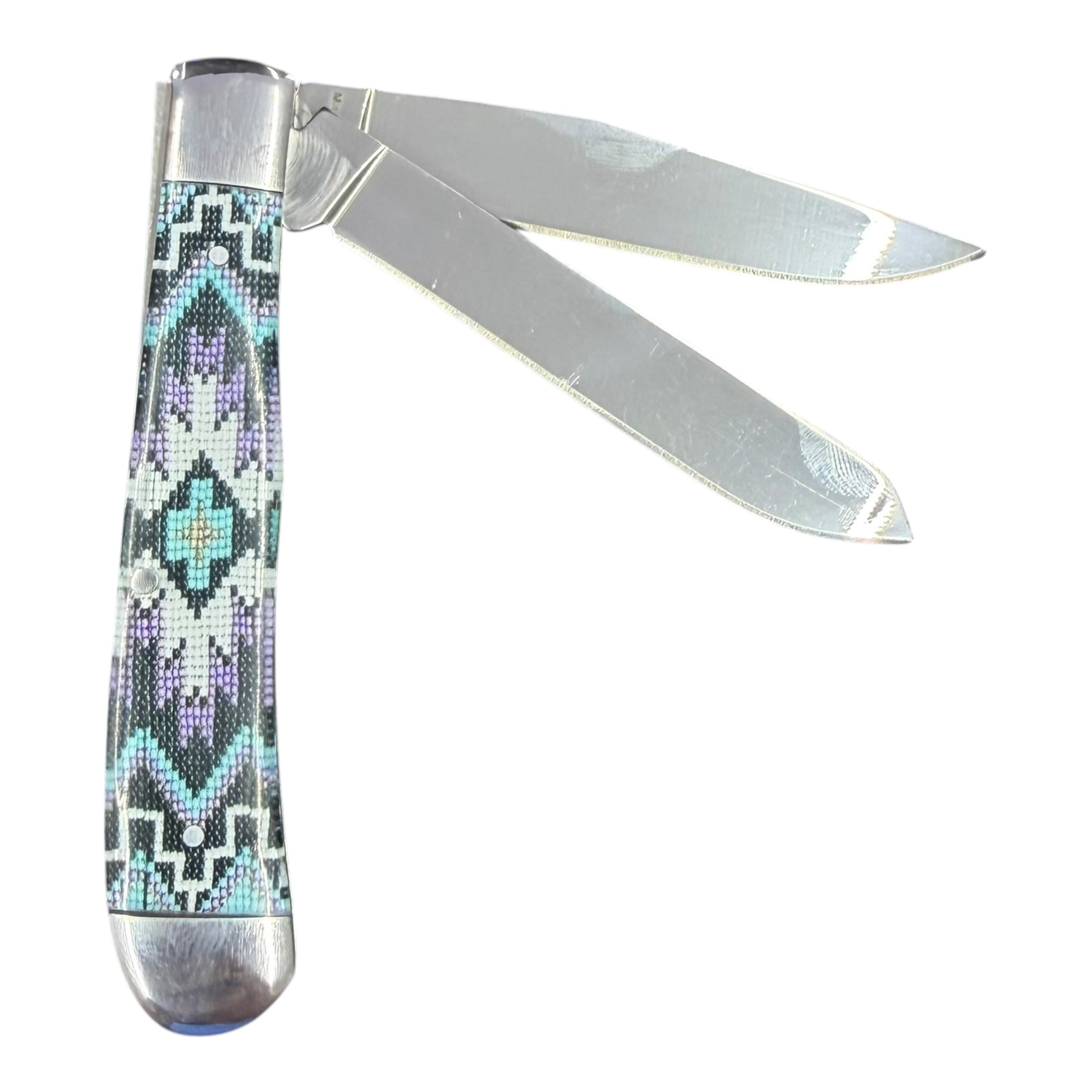 Circle SH Cutlery AP107 Southwestern Inlay Folding Pocket Knife