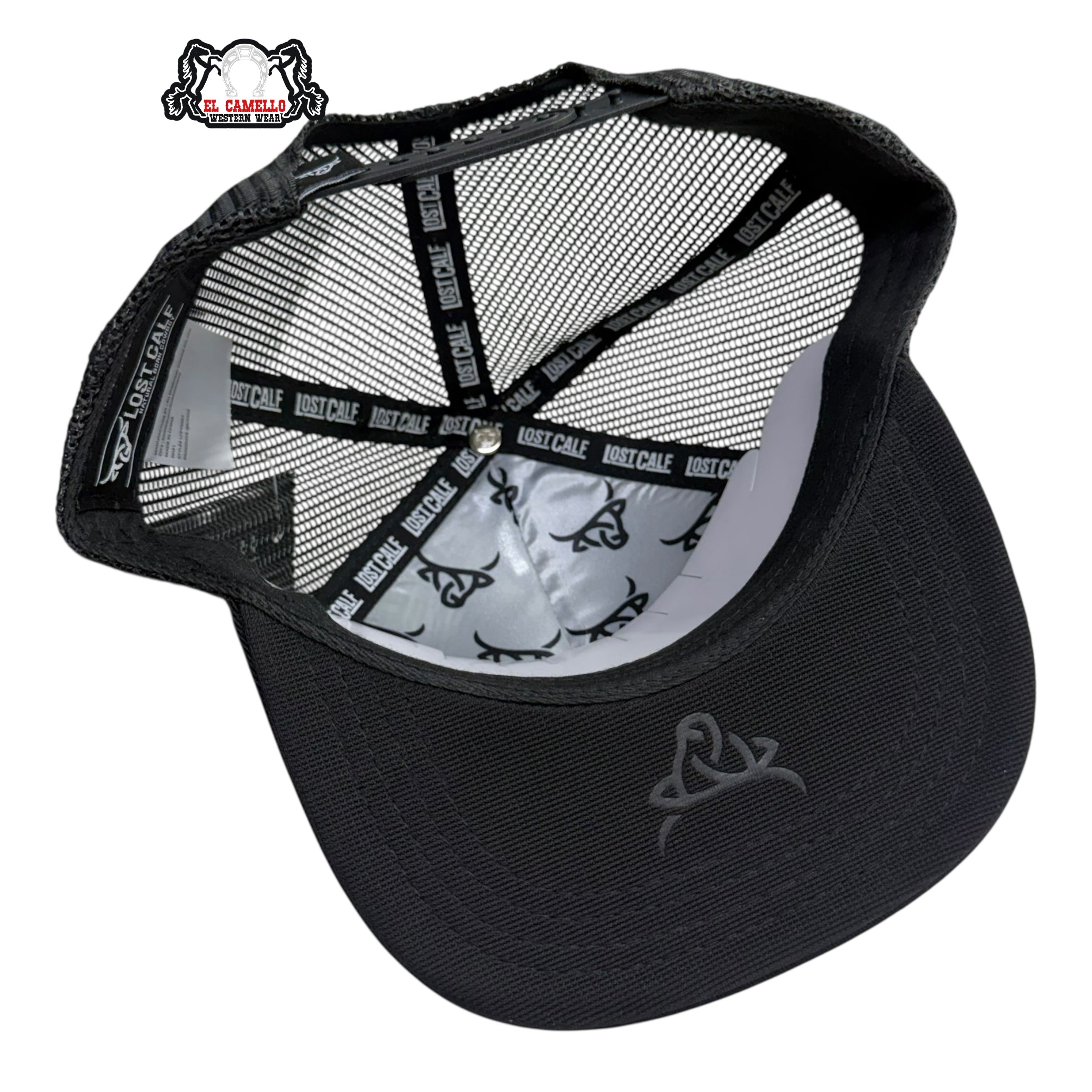 Lost Calf Kids All-Black Bull Mesh Cap LCK2003