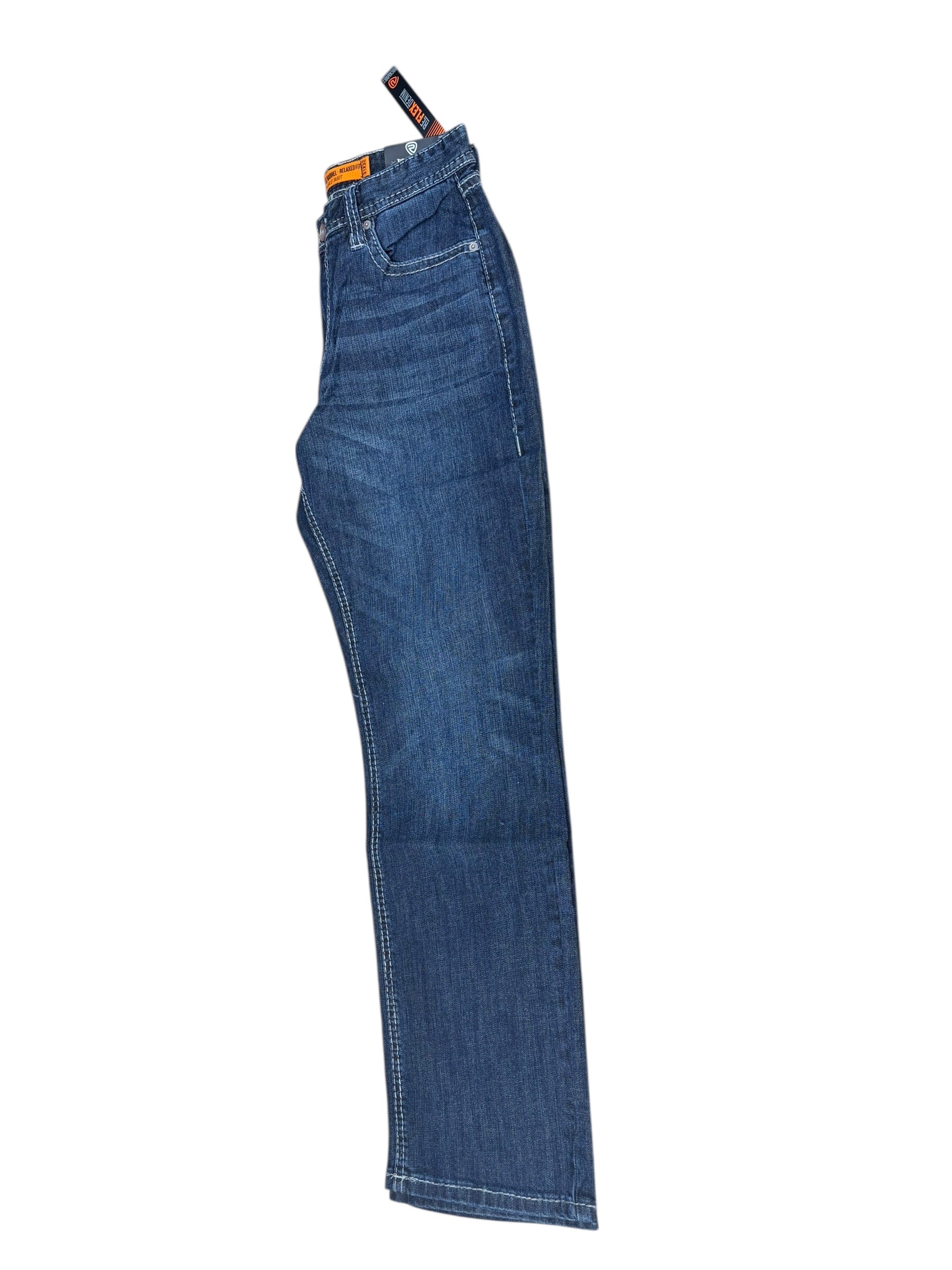 Rock & Roll Denim Men’s Double Barrel Relaxed Fit Stackable Bootcut Jeans – Extra Mobility Denim, Dark Wash 5556