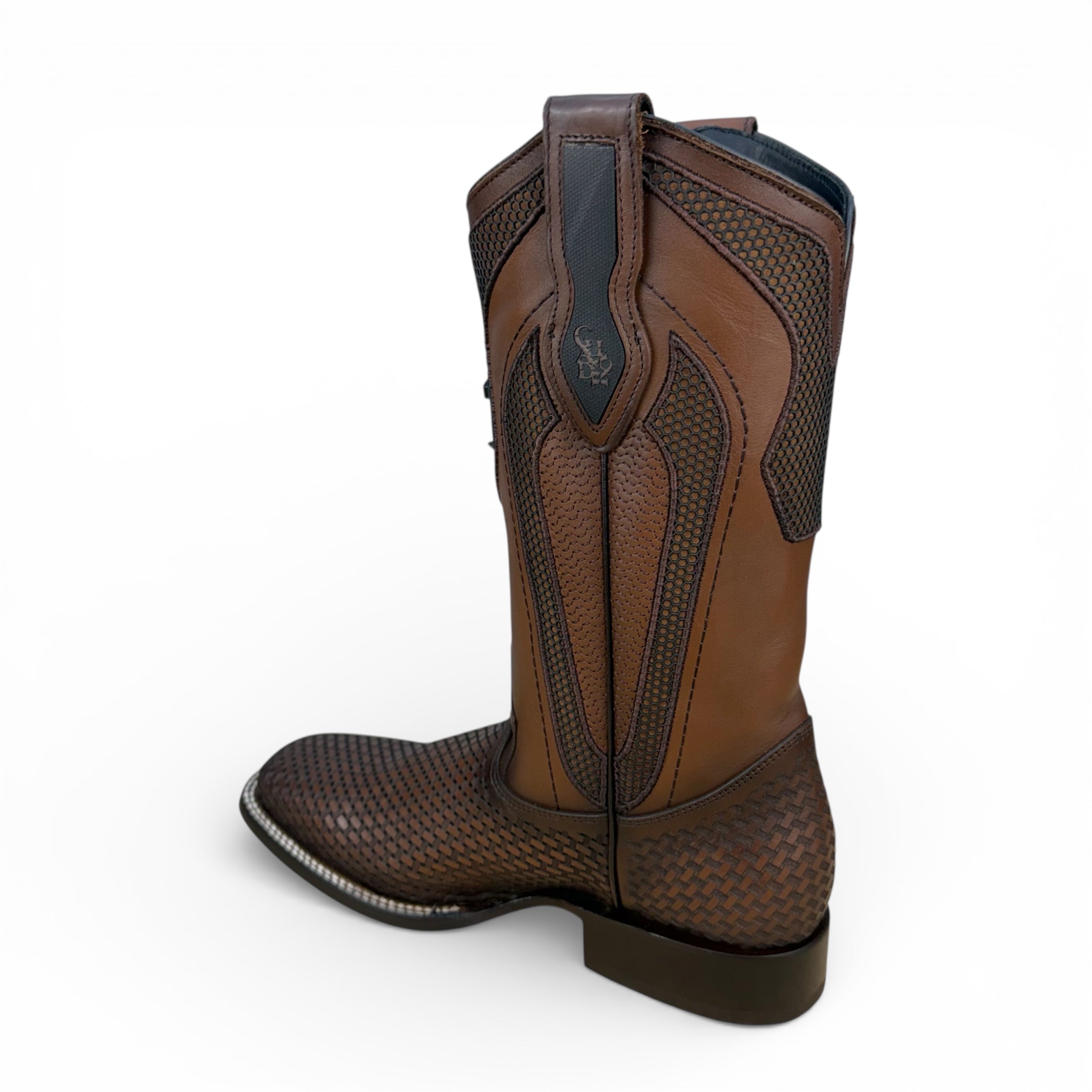 Cuadra CU984 MN Honey Embroidery & Laser Square Toe