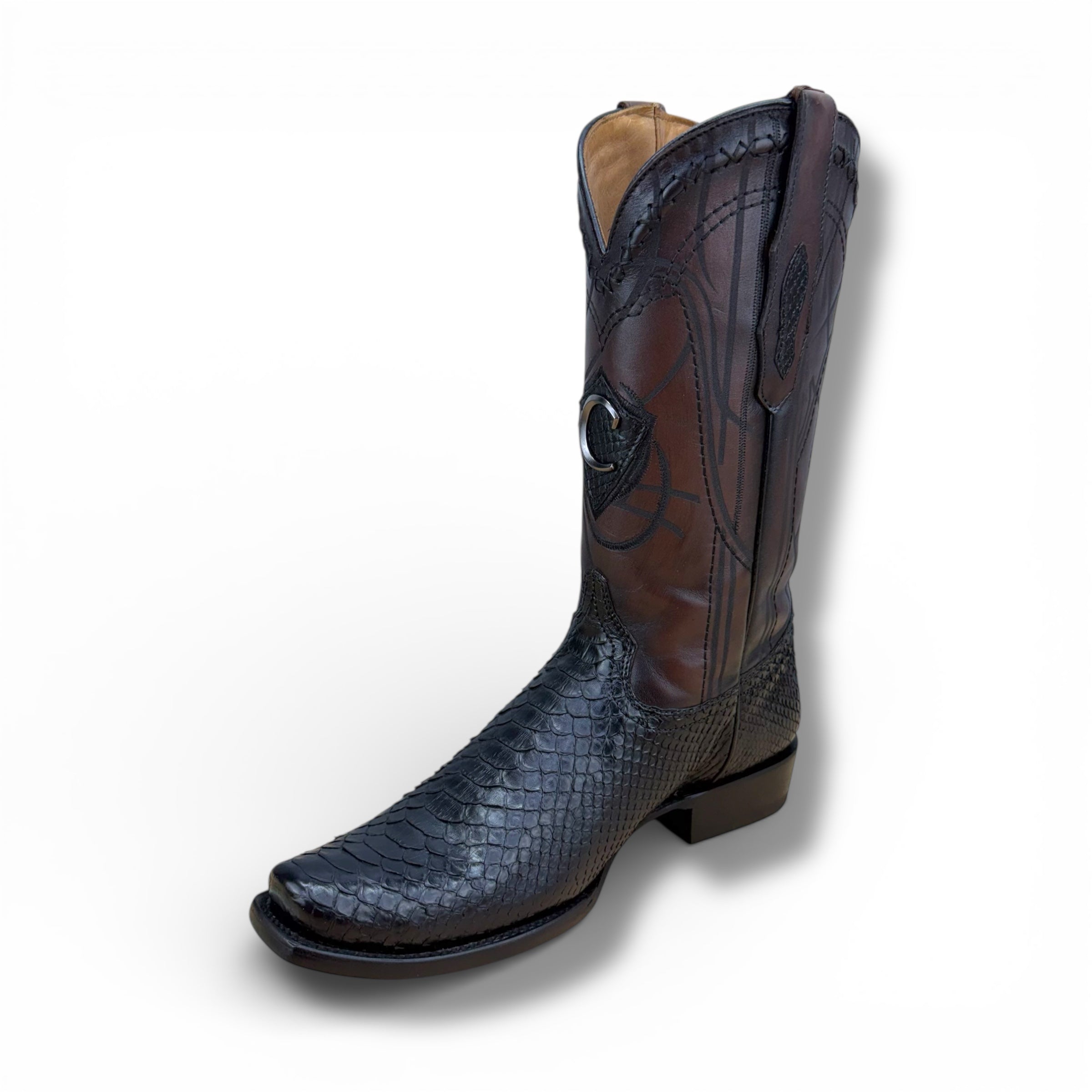 Cuadra CU607 Python Boot – Black Plunge