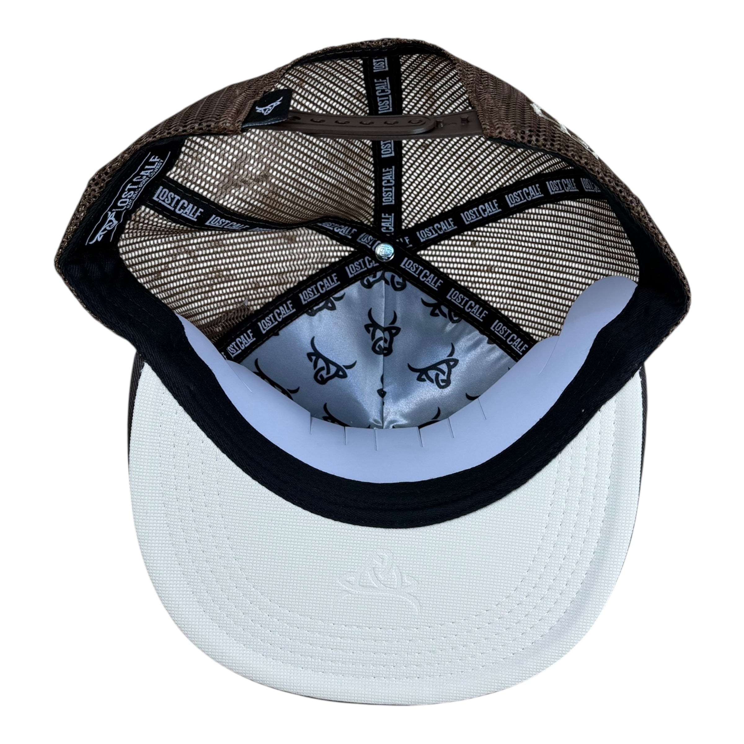 Lost Calf Aztec Bull Mesh Cap – Brown & Tan LC1005