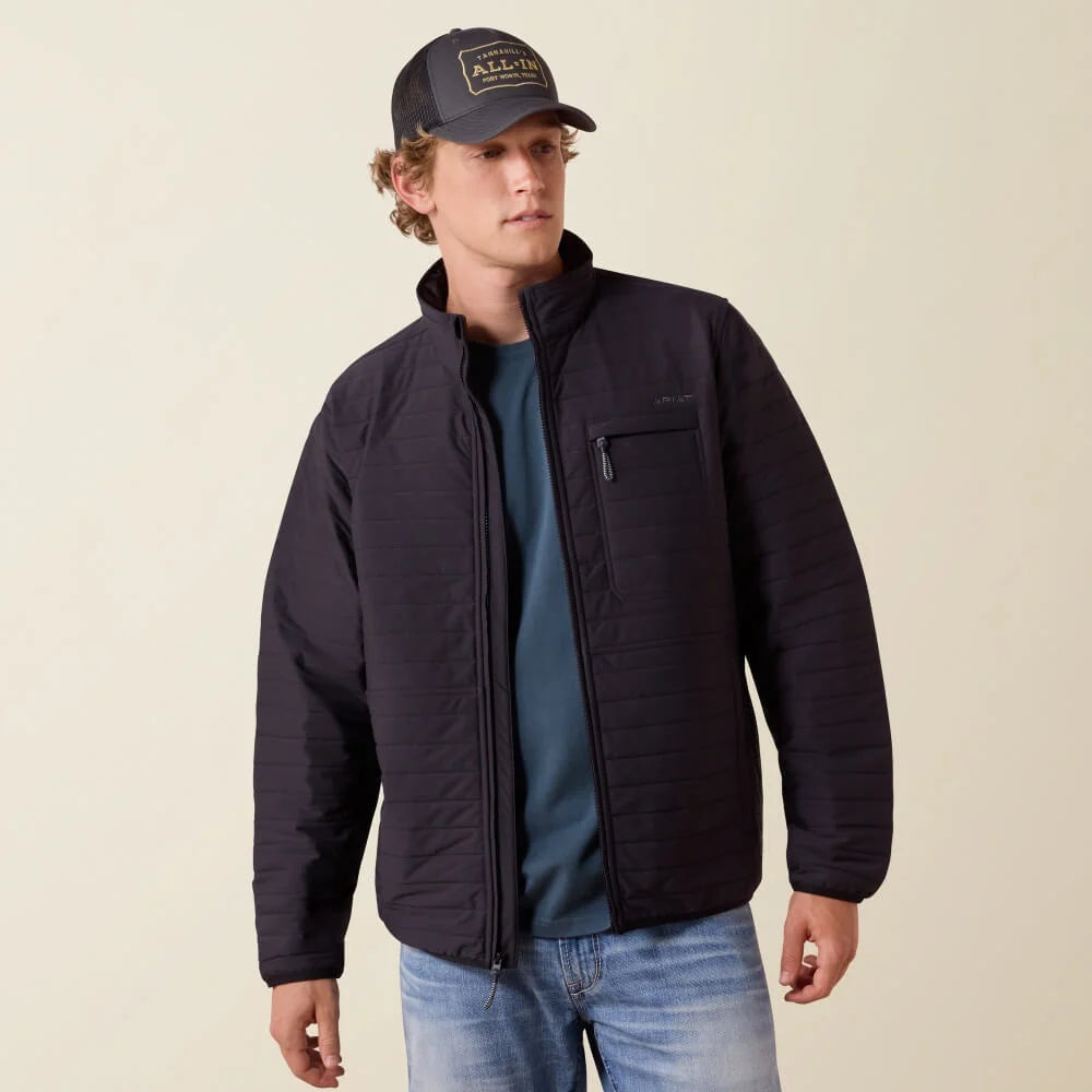 Ariat Mens Wylie Full Zip Jacket Obsidian Black - 10079869