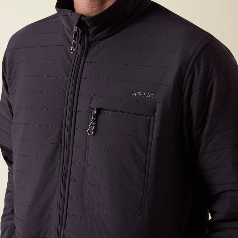 Ariat Mens Wylie Full Zip Jacket Obsidian Black - 10079869