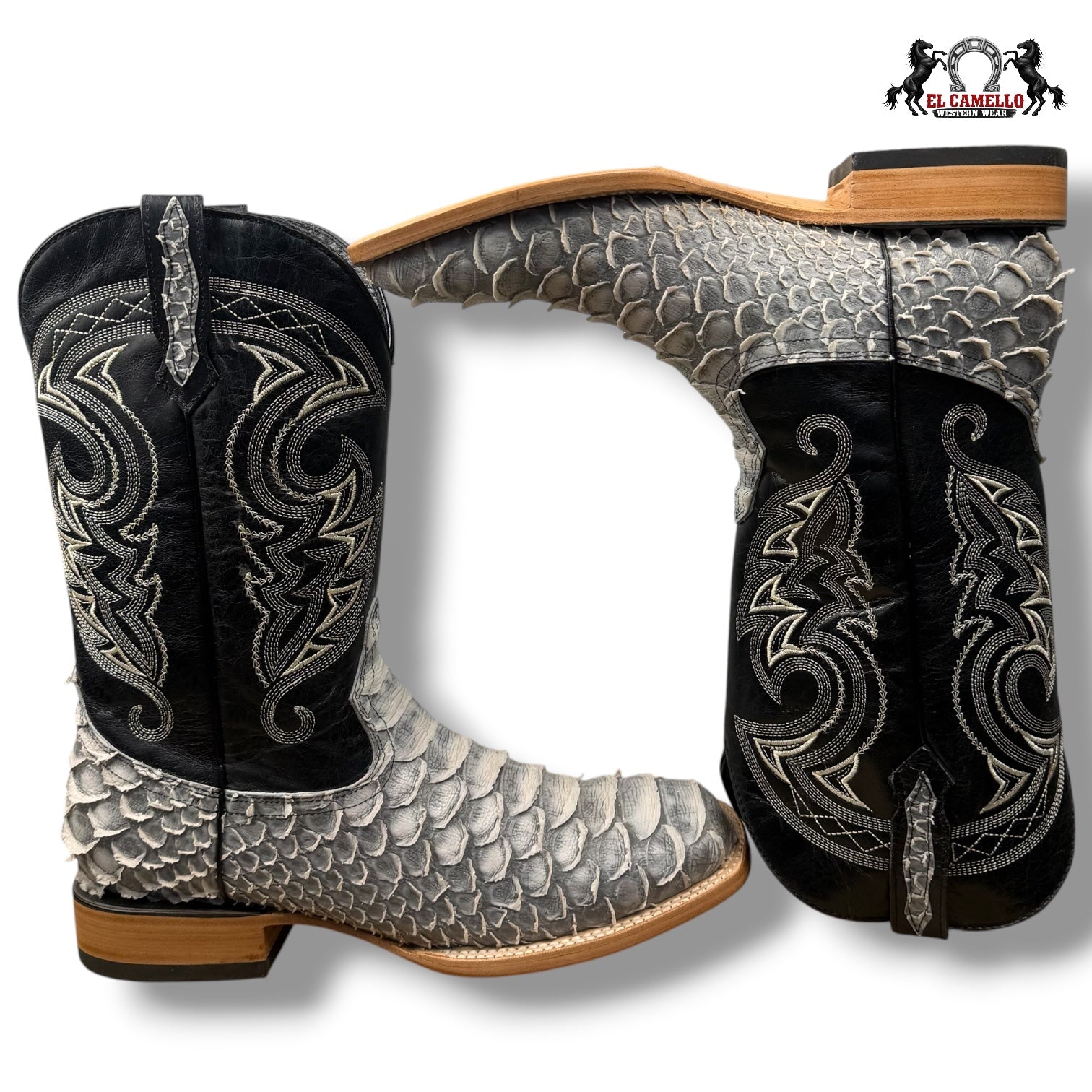 Python Imitacion Gris Plata Torres Boots TBRCC168