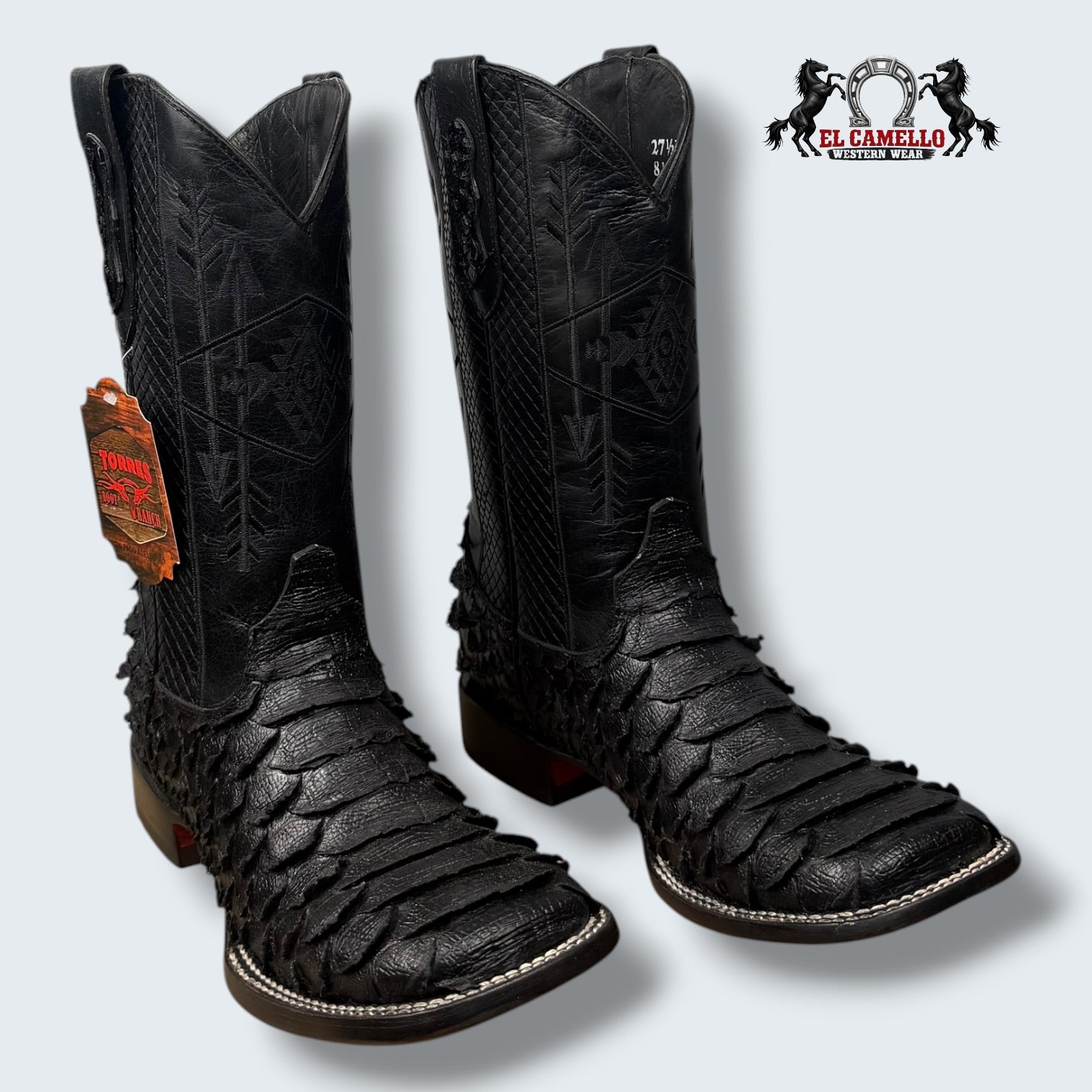 Python Imitacion Negro Torres Boots TBRCC148