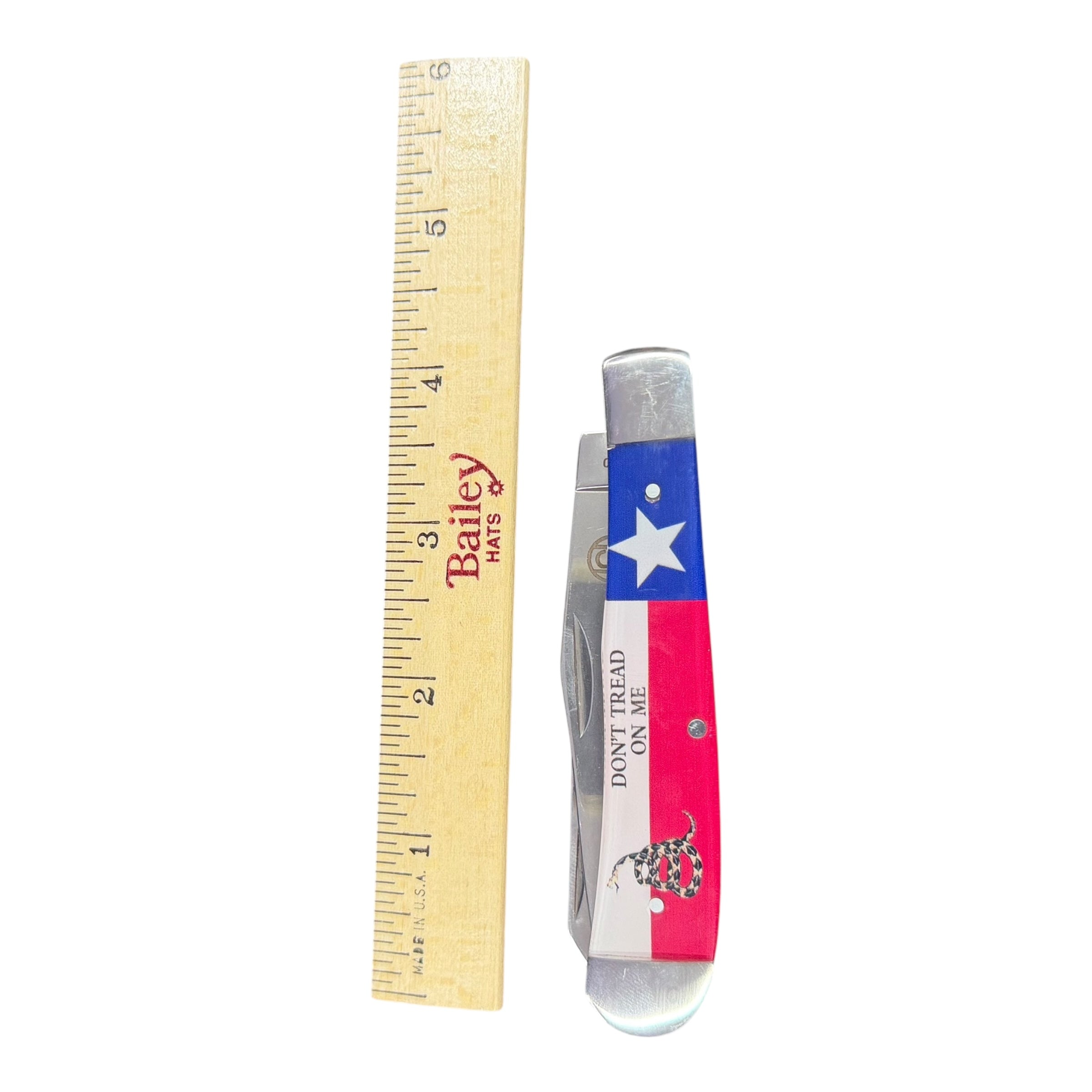 Circle SH Cutlery AP110 “Don’t Tread On Me” Texas Flag Folding Pocket Knife