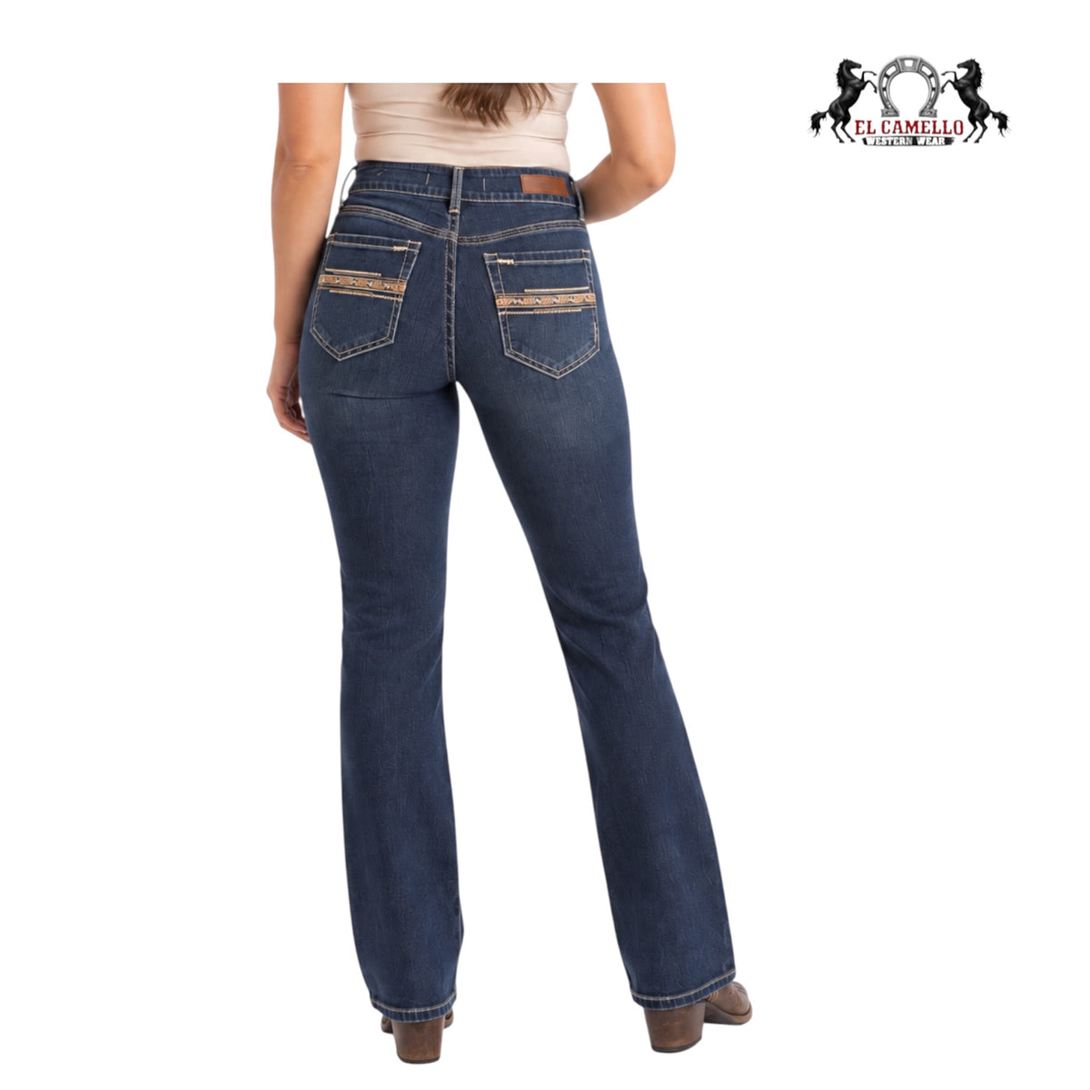 Rock and Roll Womens Straight Emb Mod Boot Jean BW1MD06033