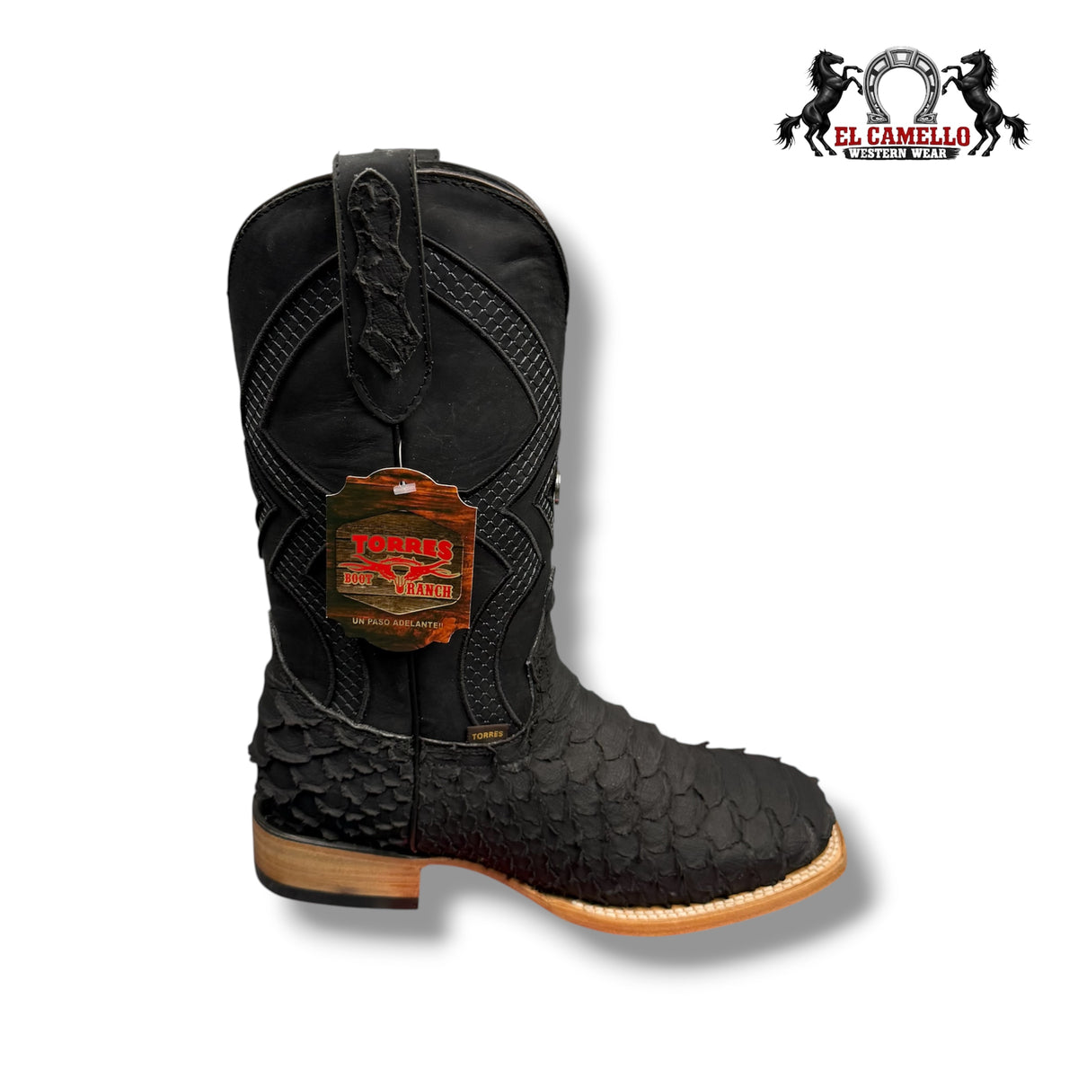 TTBM4370 – Men’s Matte Black Python Western Boots